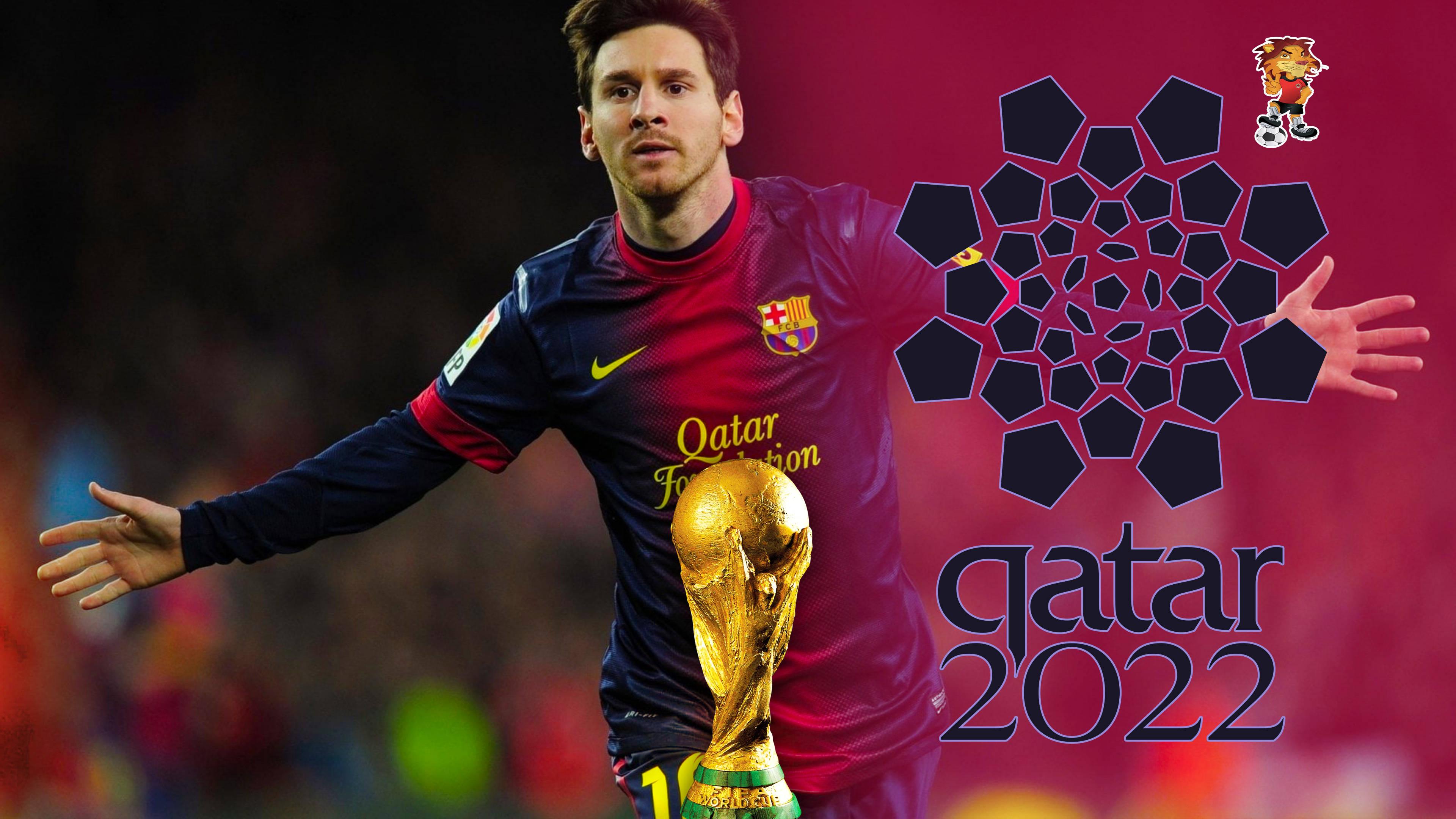 3840x2160 Free download Download Lionel Messi Fifa World Cup 2022 Wallpaper [3840x2160] for your Desktop, Mobile & Tablet. Explore World Cup Qatar 2022 Wallpaper. Cup Cake Wallpaper, Coffee Cup Wallpaper, Stanley Cup Wallpaper