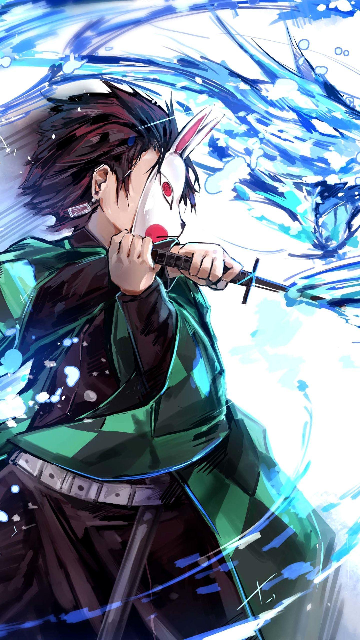 1440x2560 Demon Slayer Art Wallpaper