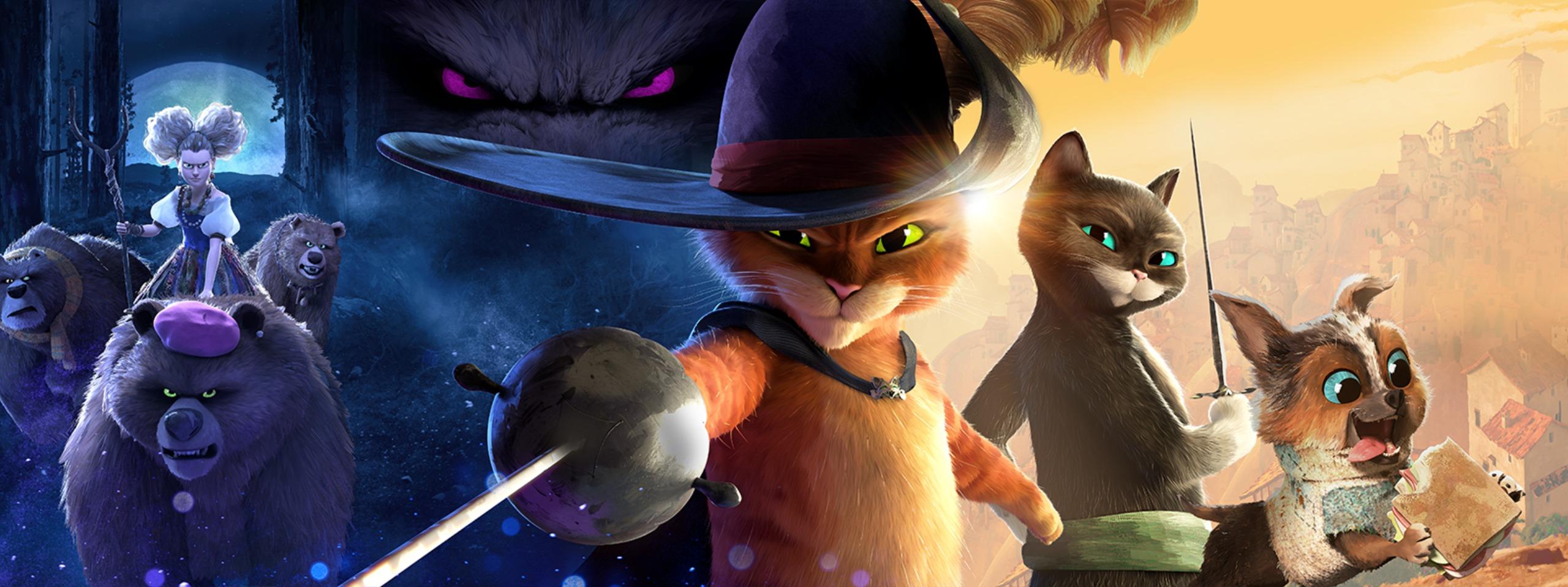2560x960 Special Movie Preview of Puss In Boots: The Last Wish. City of Sydney's On