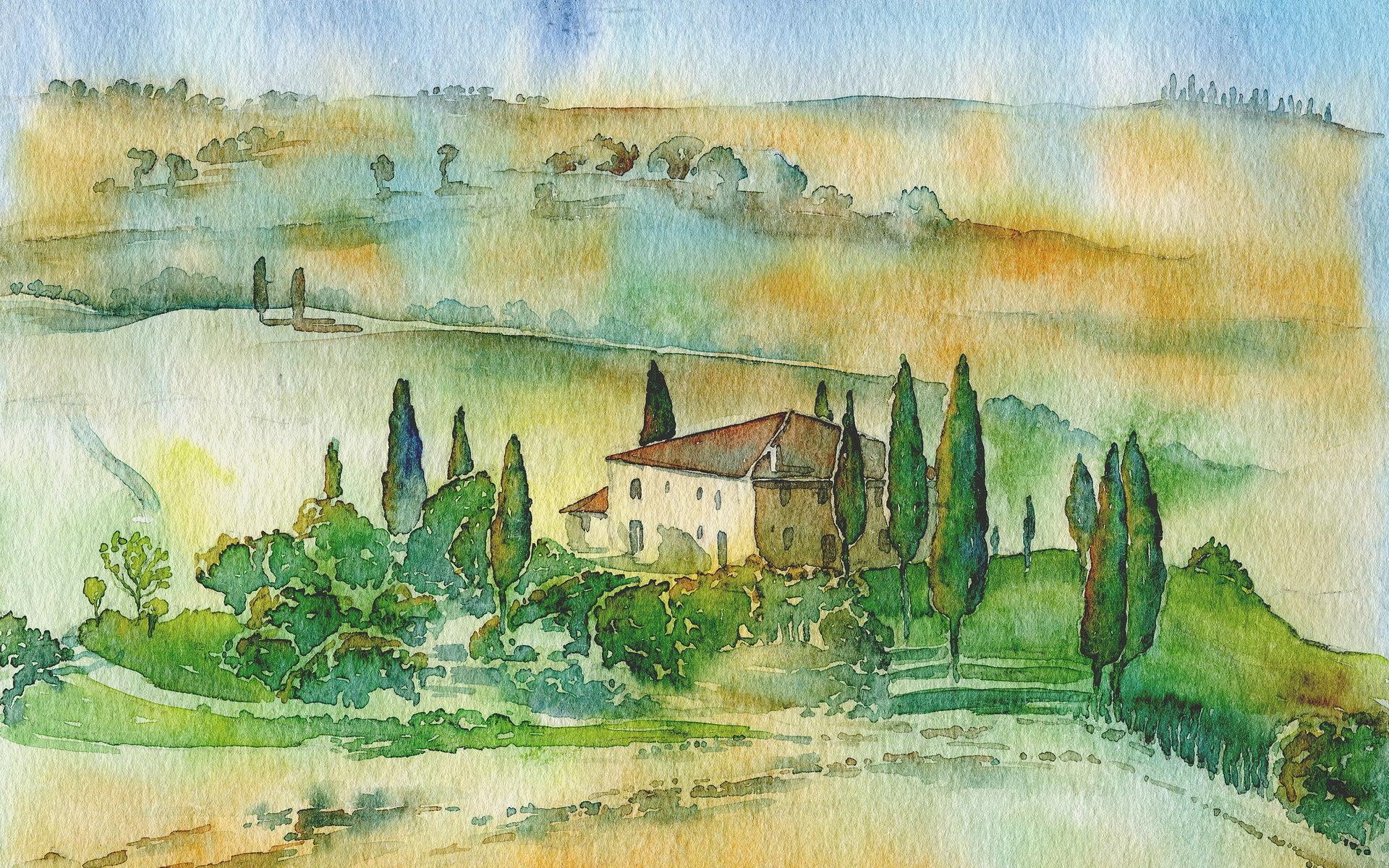 1920x1200 Watercolor Painting Wallpaper