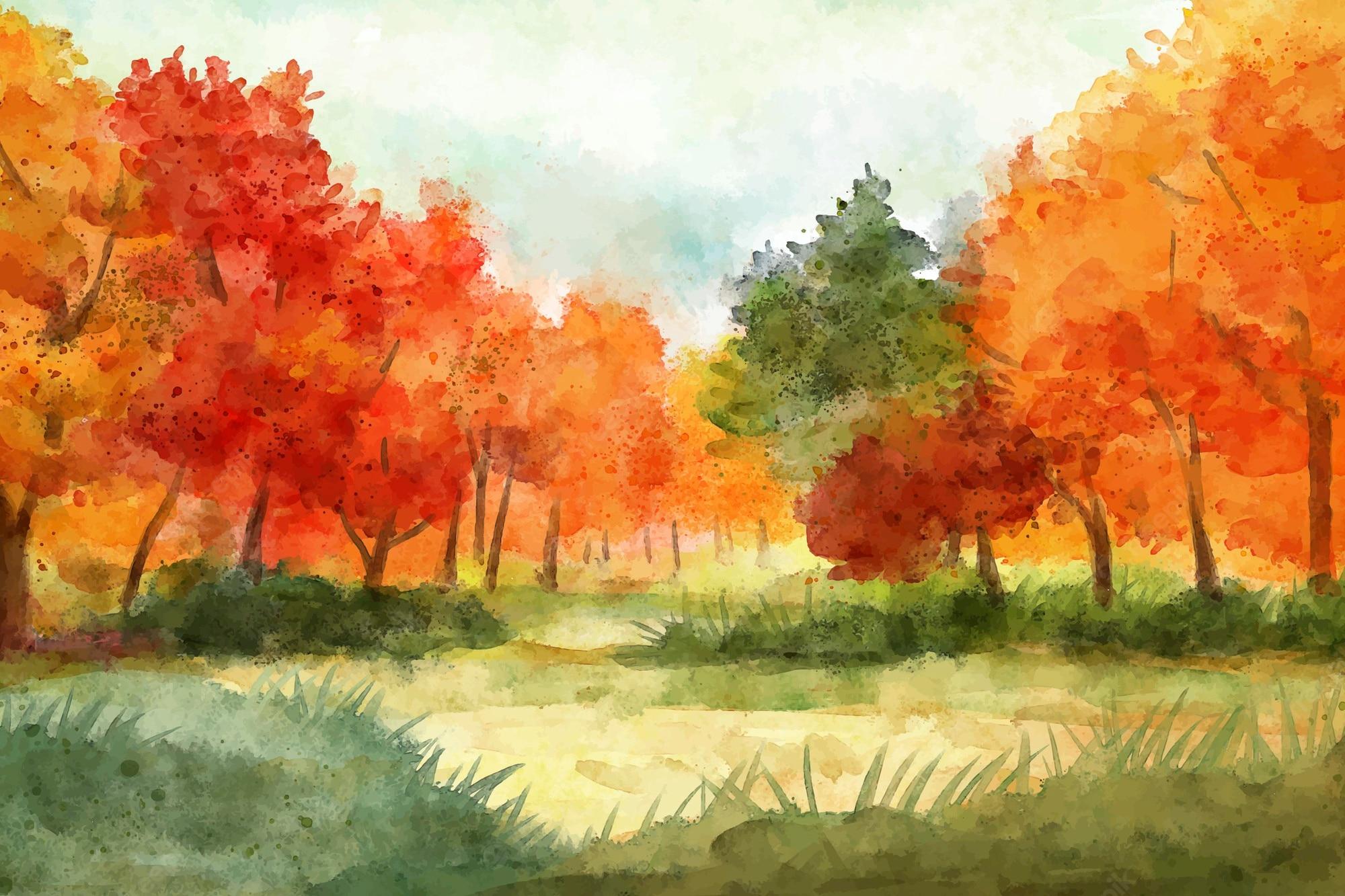 2000x1333 Watercolor Landscape Image