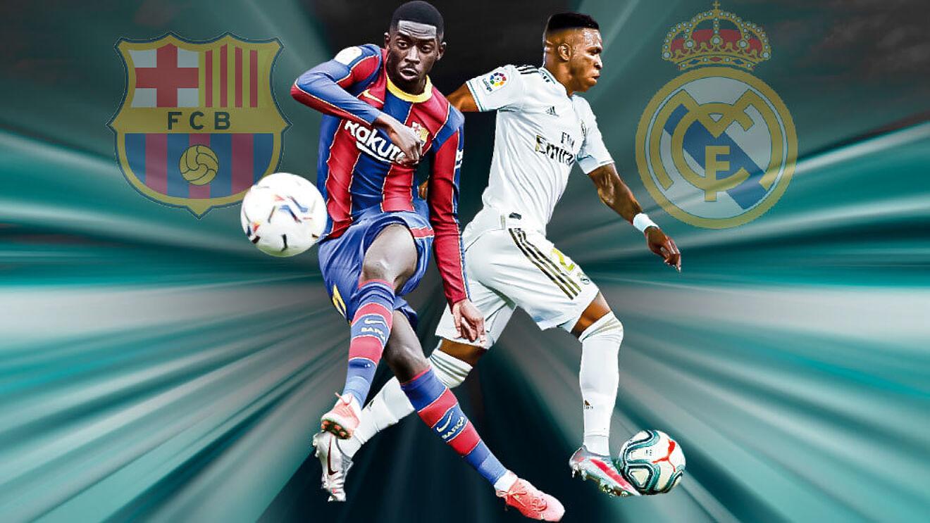 1320x743 Real Madrid vs Barcelona 2021. Clasico: Clasico speed: Vinicius beats Dembele, Real Madrid beat Barcelona