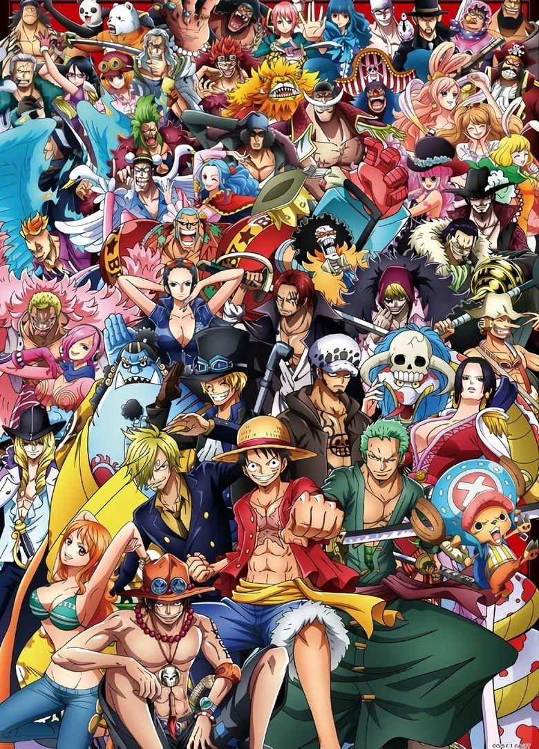780x1083 XXW Artwork One Piece Straw Hat Pirates Poster New World Luffy The Fifth Emperor Prints Wall Decor Wallpaper : Tools & Home Improvement