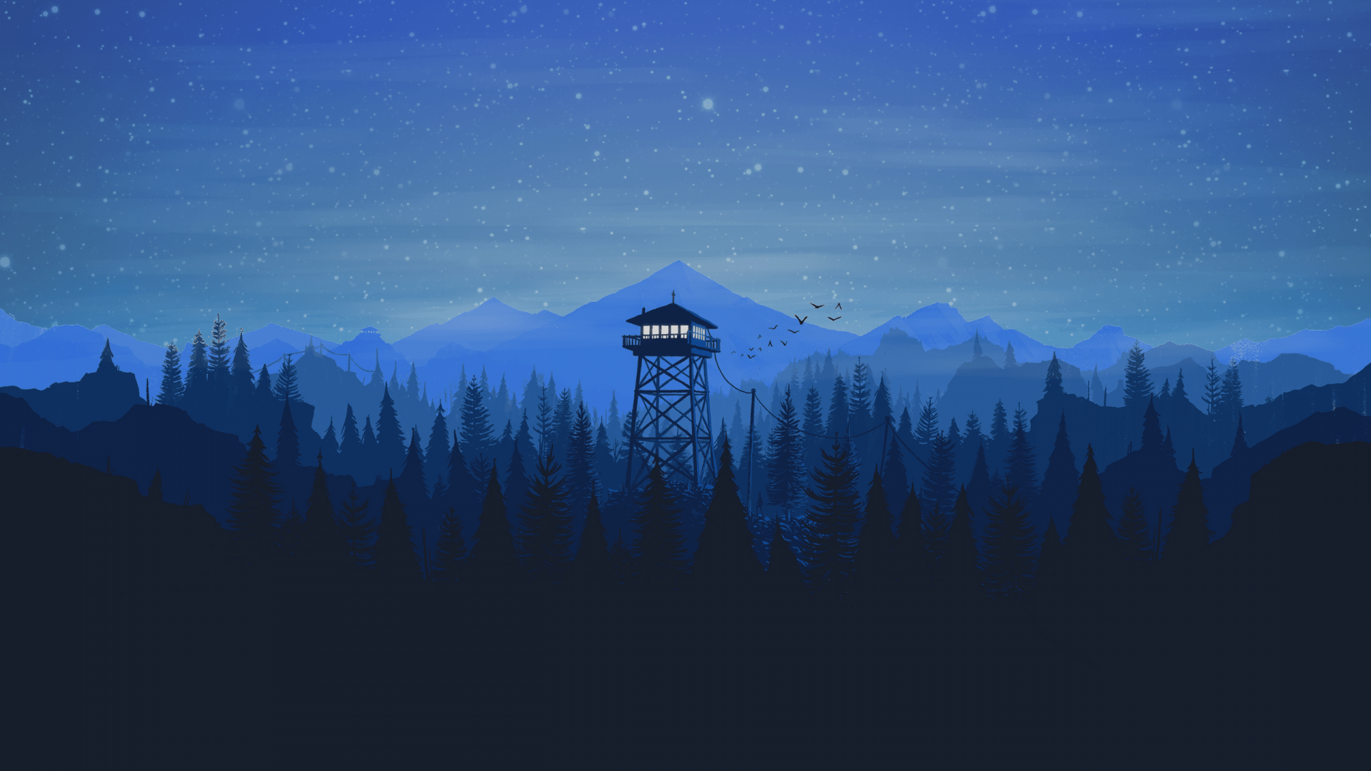 1920x1080 Firewatch Blue Wallpaper