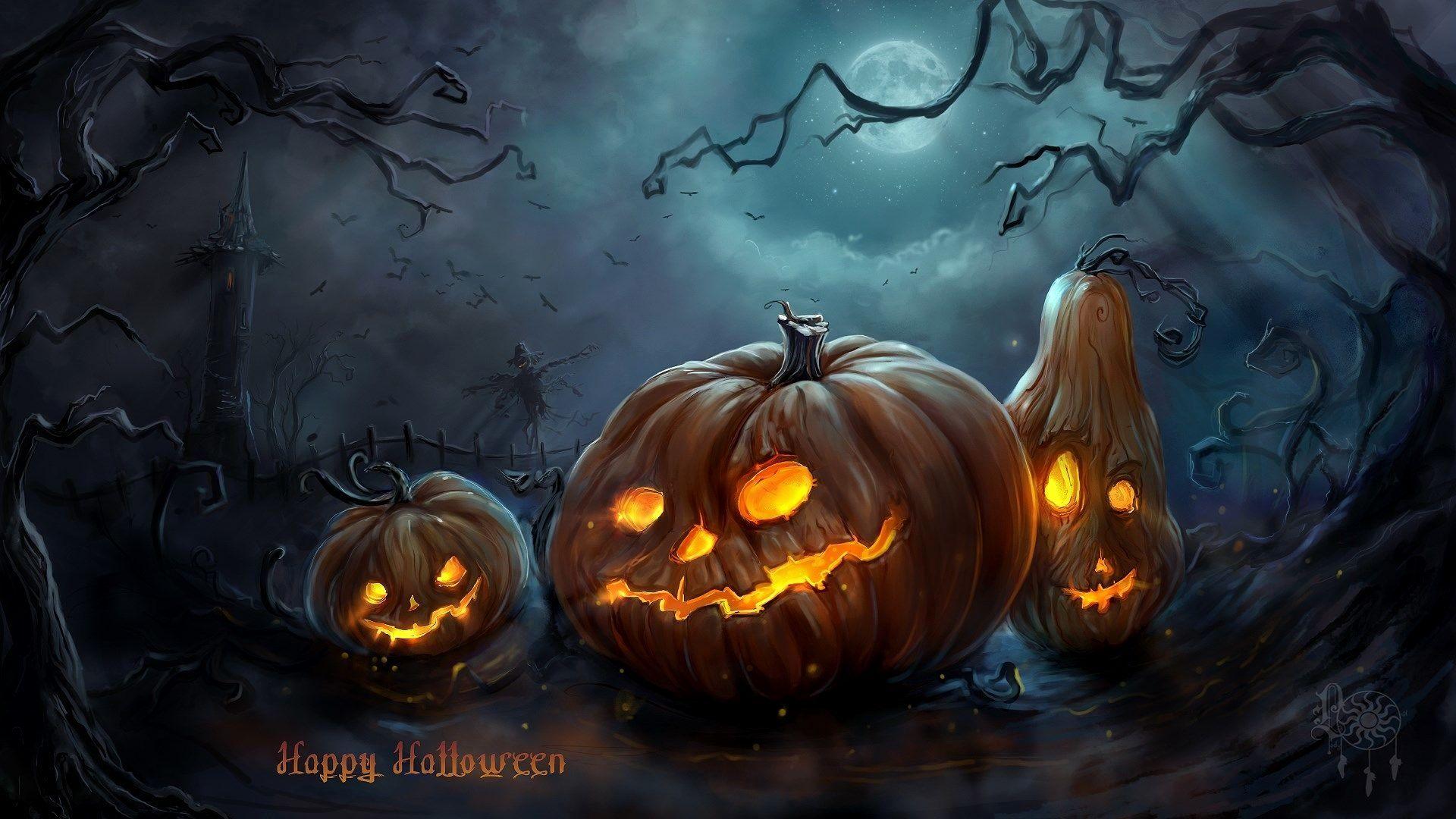 1920x1080 Happy Halloween Hình ảnh đáng sợ Hình nền Halloween tươi mới Màn hình rộng