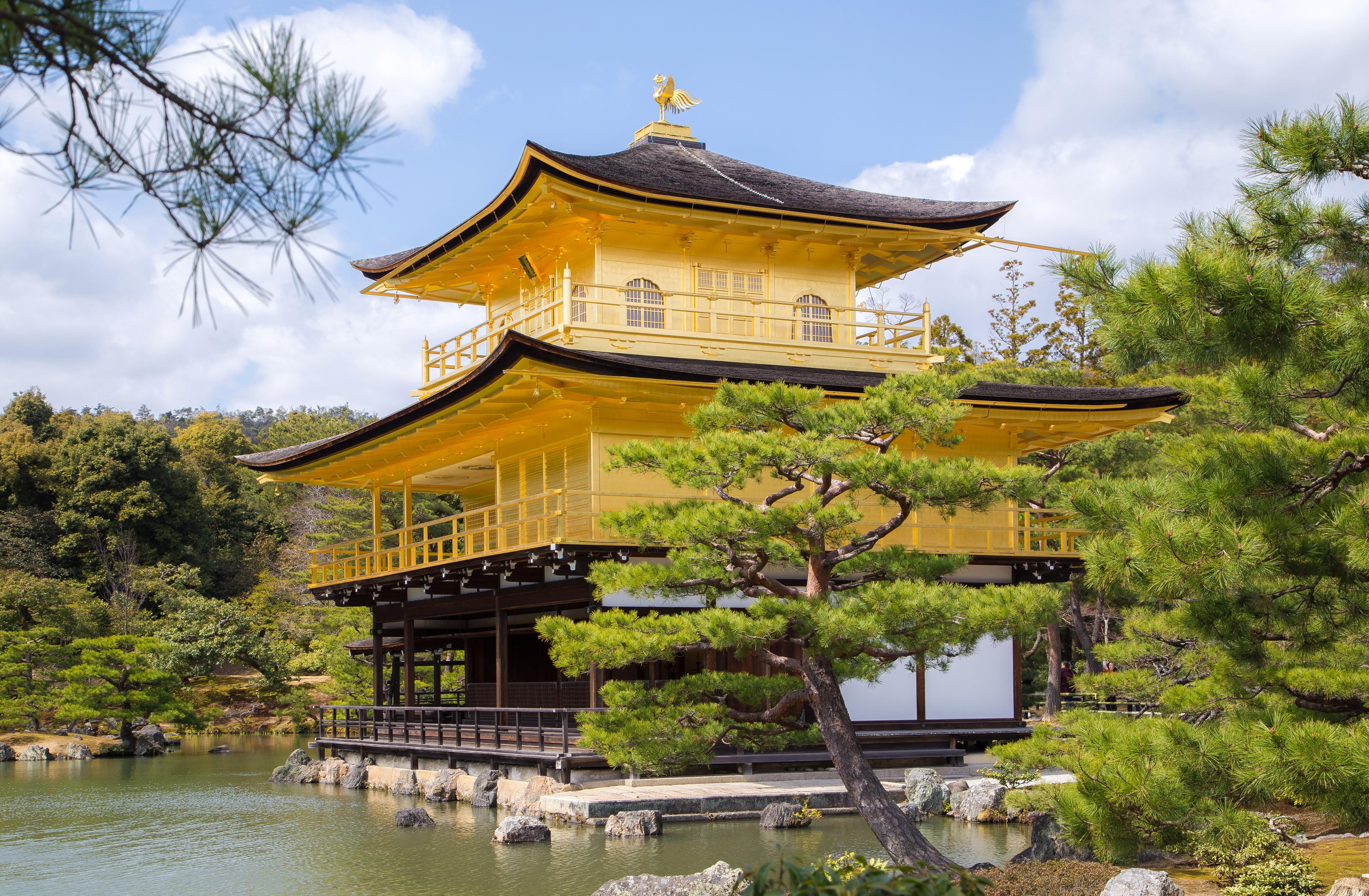 4200x2750 4K, Kinkaku Ji Temple, Japan, Kyoto, Temples, Spruce Gallery HD Wallpaper