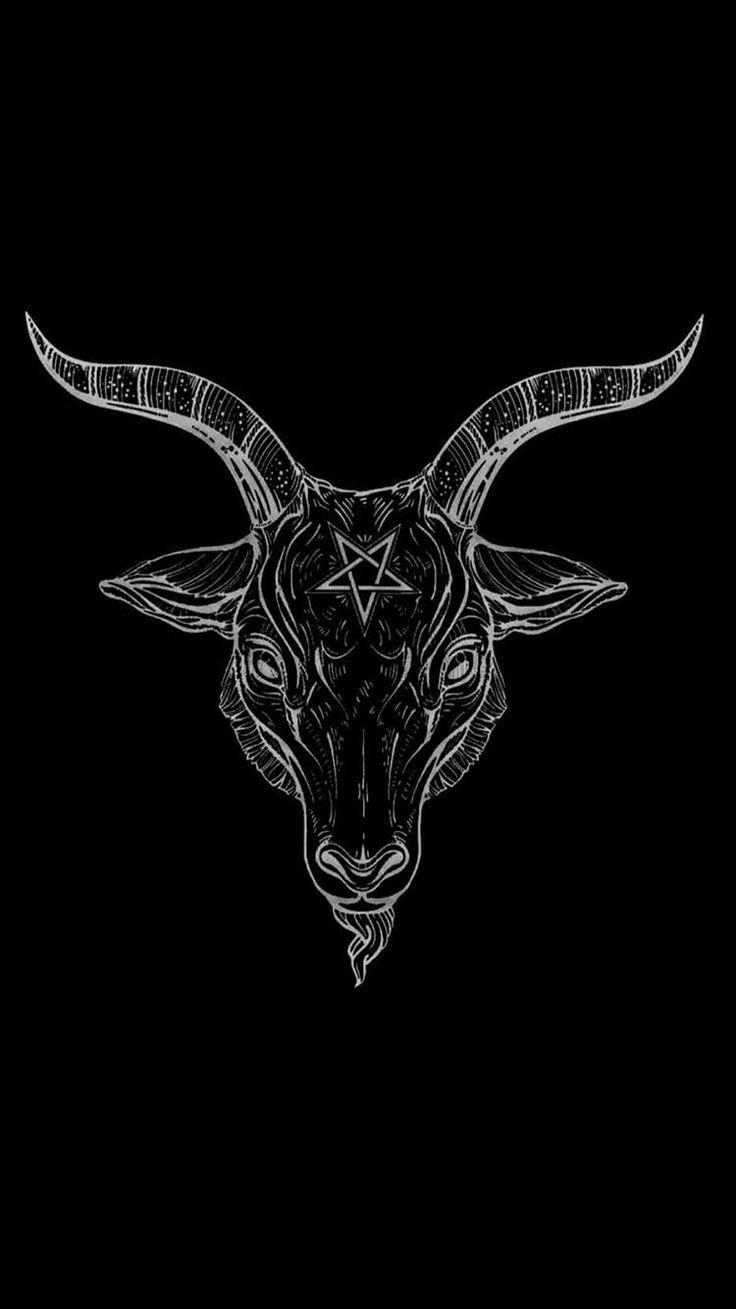 736x1309 Wall paper. Bafomet, Seni horor, Tato gurita