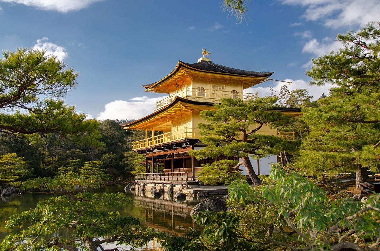 1280x847 Wallpaper Kyoto Japan Kinkaku JI Gardens Temple Cities