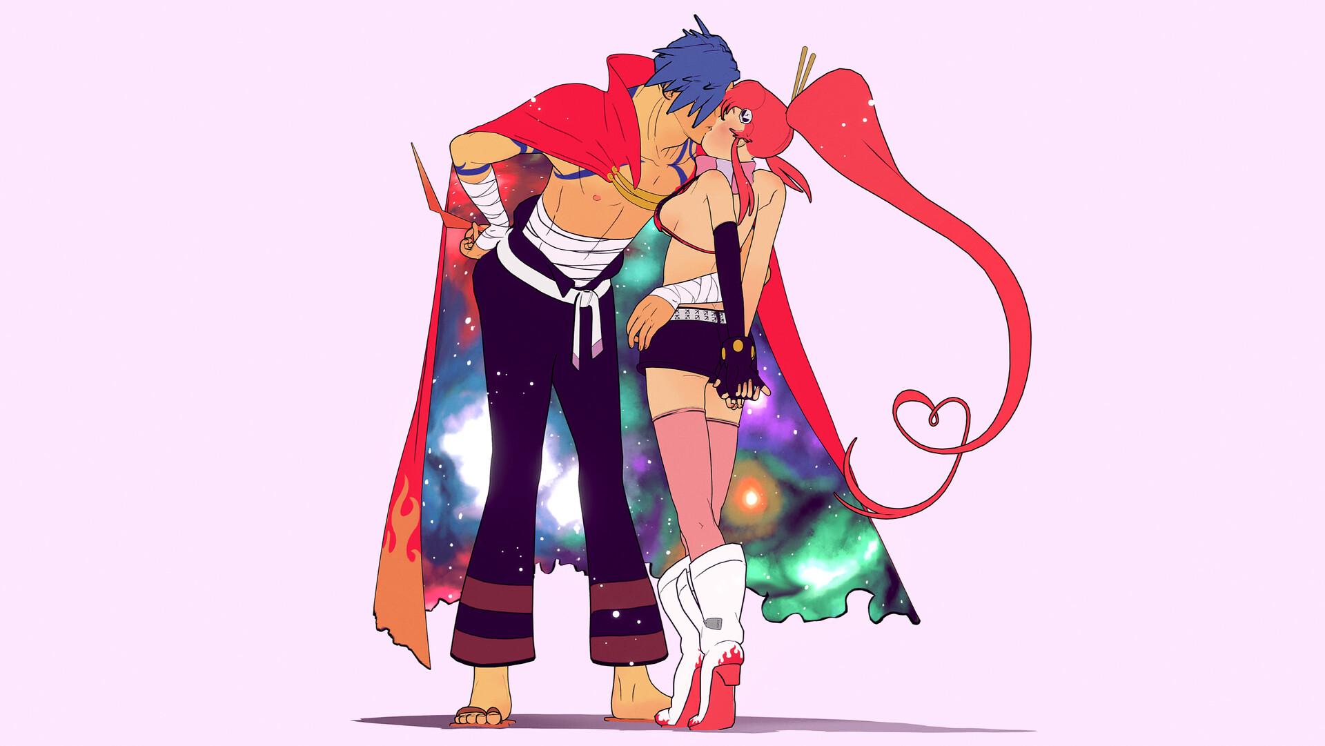 1920x1081 Kamina x Yoko Lagann 天元突破グレンラガン