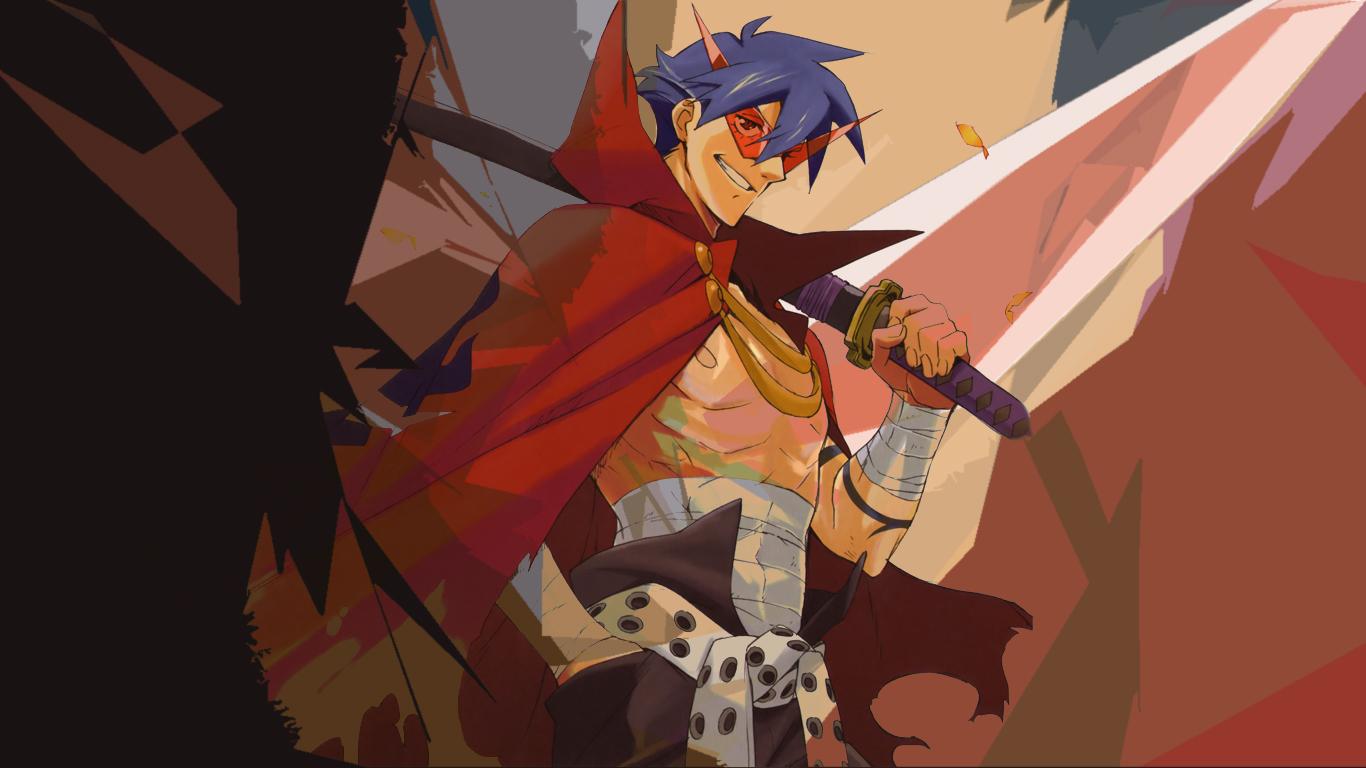 1366x768 Kamina Lagann with cape Minecraft Skin