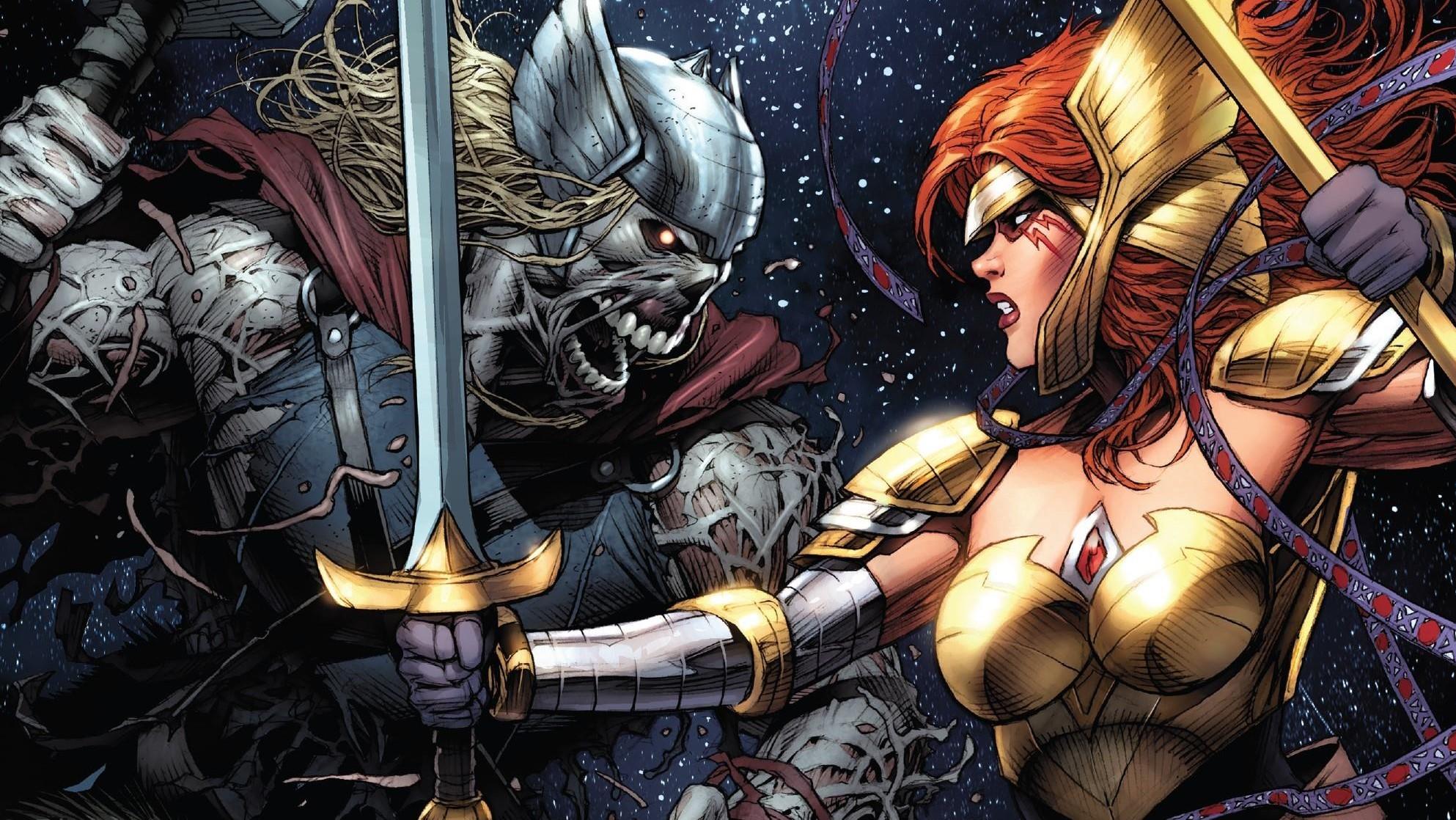 1986x1118 comic books, Angela (Marvel), Thor, Marvel Comics, comics, zombies Gallery HD Wallpaper