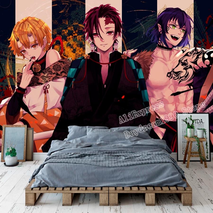 900x900 Custom 3D Wallpaper Anime Demon Slayer Kimetsu no Yaiba Wall Murals Tanjirou Nezuko Wallpaper Bedroom Cosplay Studio Wall art. Wallpaper