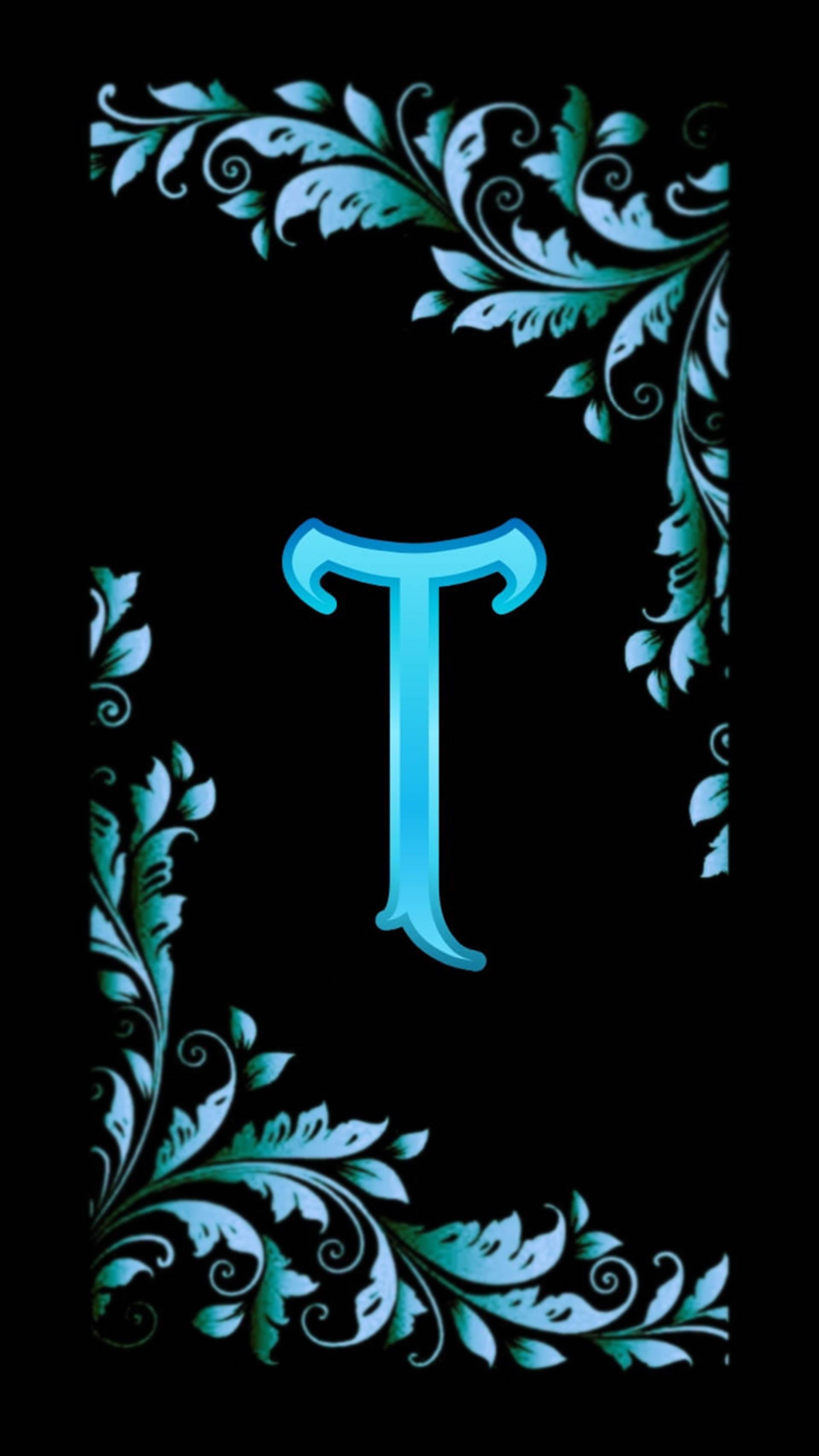 1920x3413 Download Blue Aesthetic Letter T Design Wallpaper