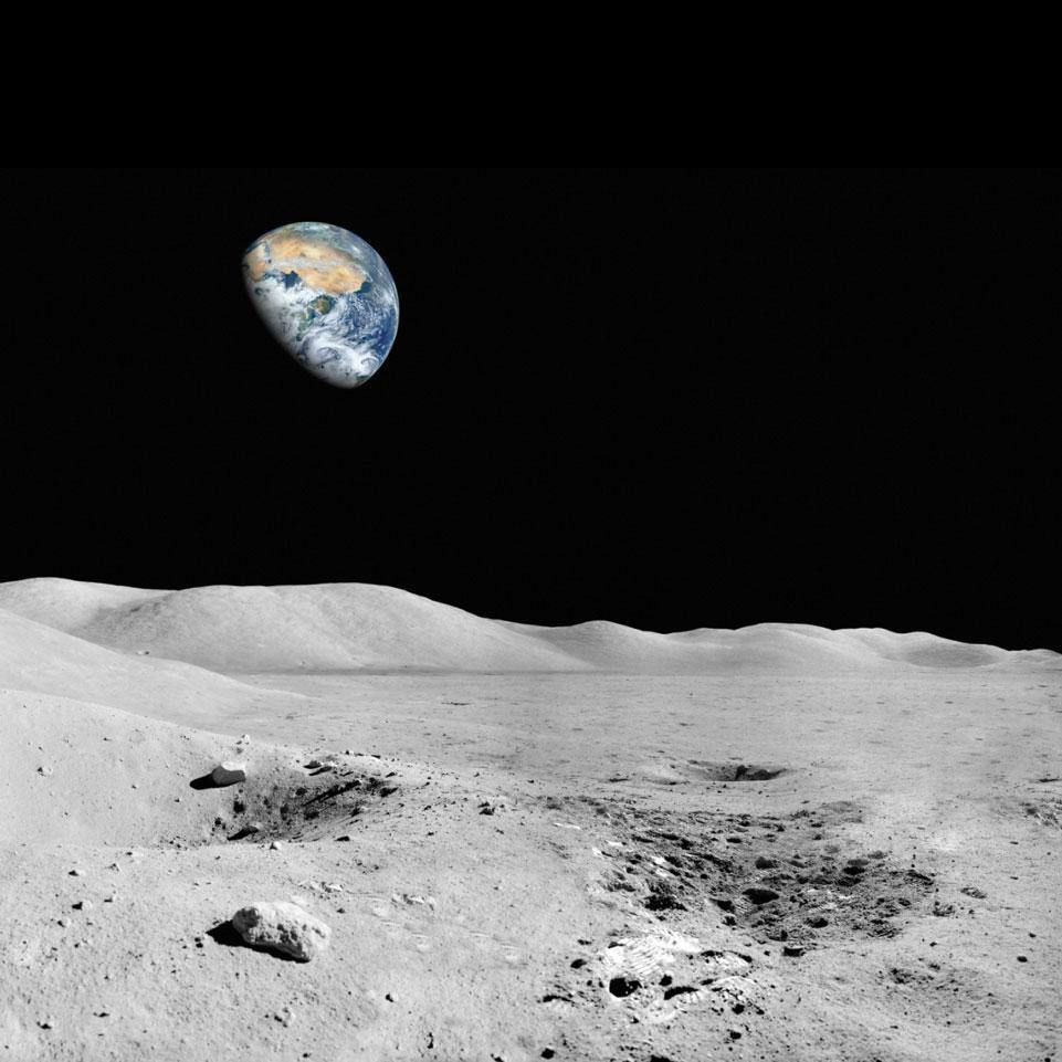 961x961 View of Earth from the Moon Wall Mural Wall Mural