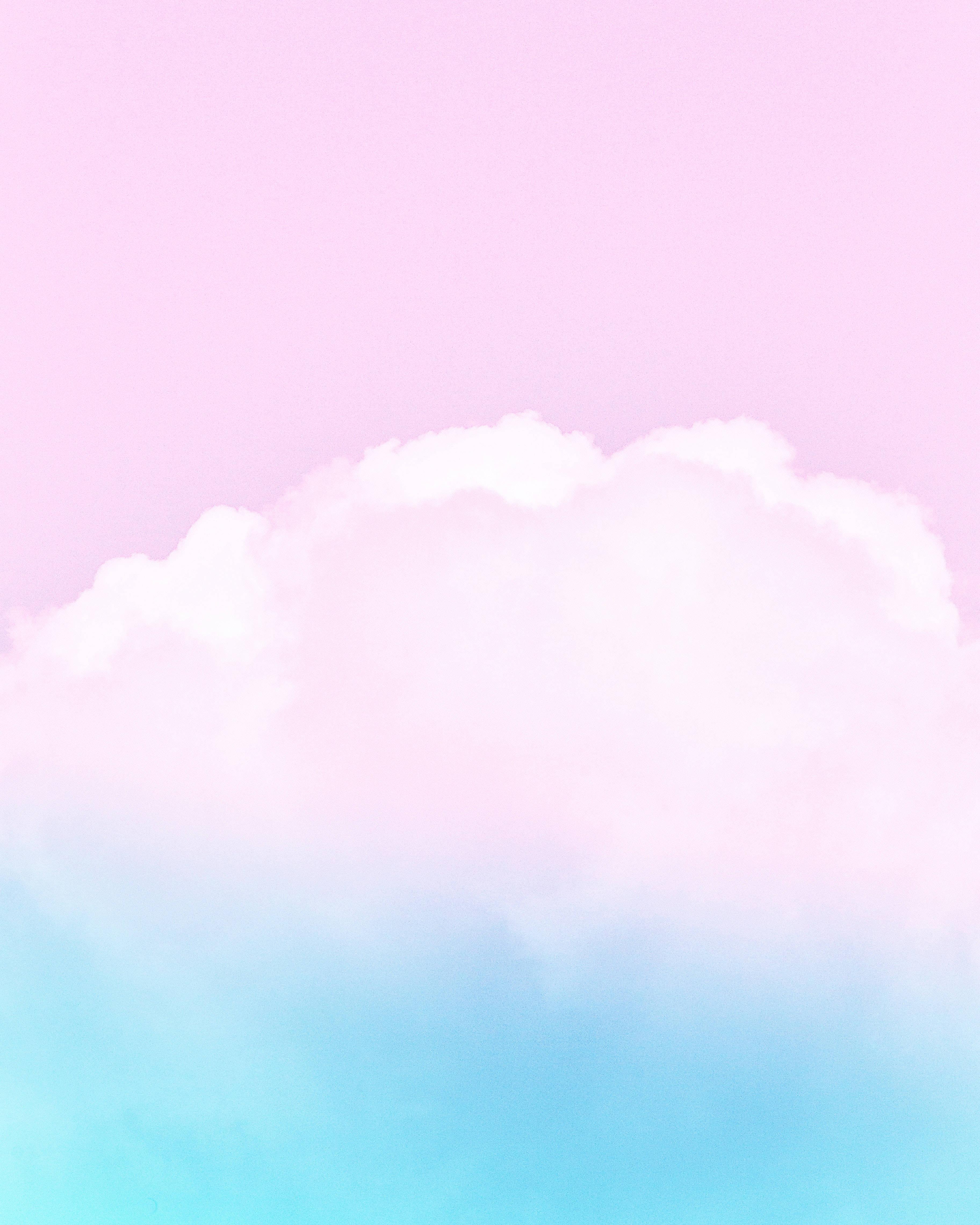 3648x4560 Download Soft Blue And Pink Cloud iPhone Wallpaper
