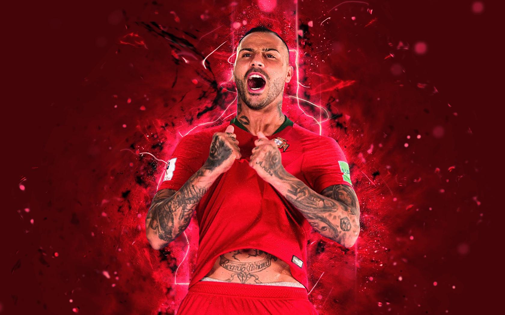 1680x1050 Portuguese football player Ricardo Quaresma on red background Desktop wallpaper 1680x1050