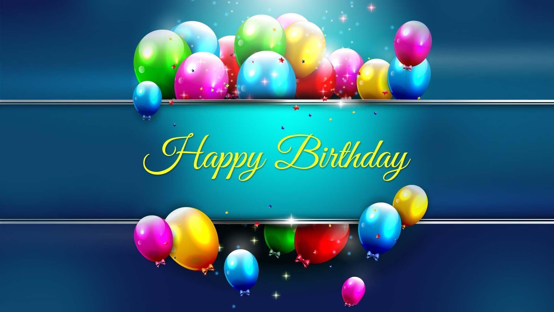 1920x1080 Birthday wishes with balloons and glitters wallpaperx1080