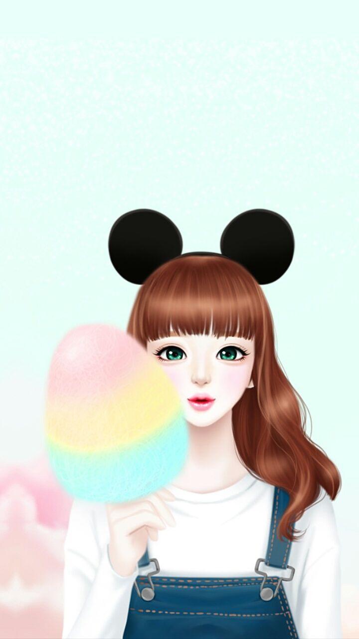 720x1280 Candy Girl Wallpaper