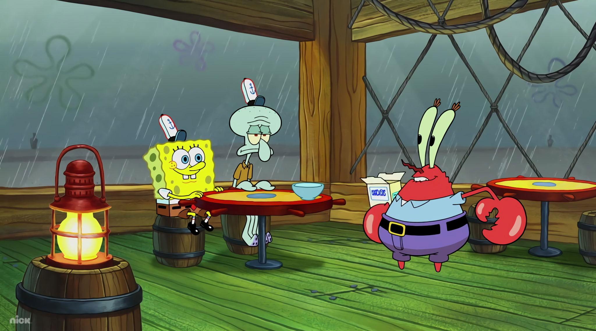 2048x1138 Wallpaper Spongebob, Krabs, Squidward Tentacles