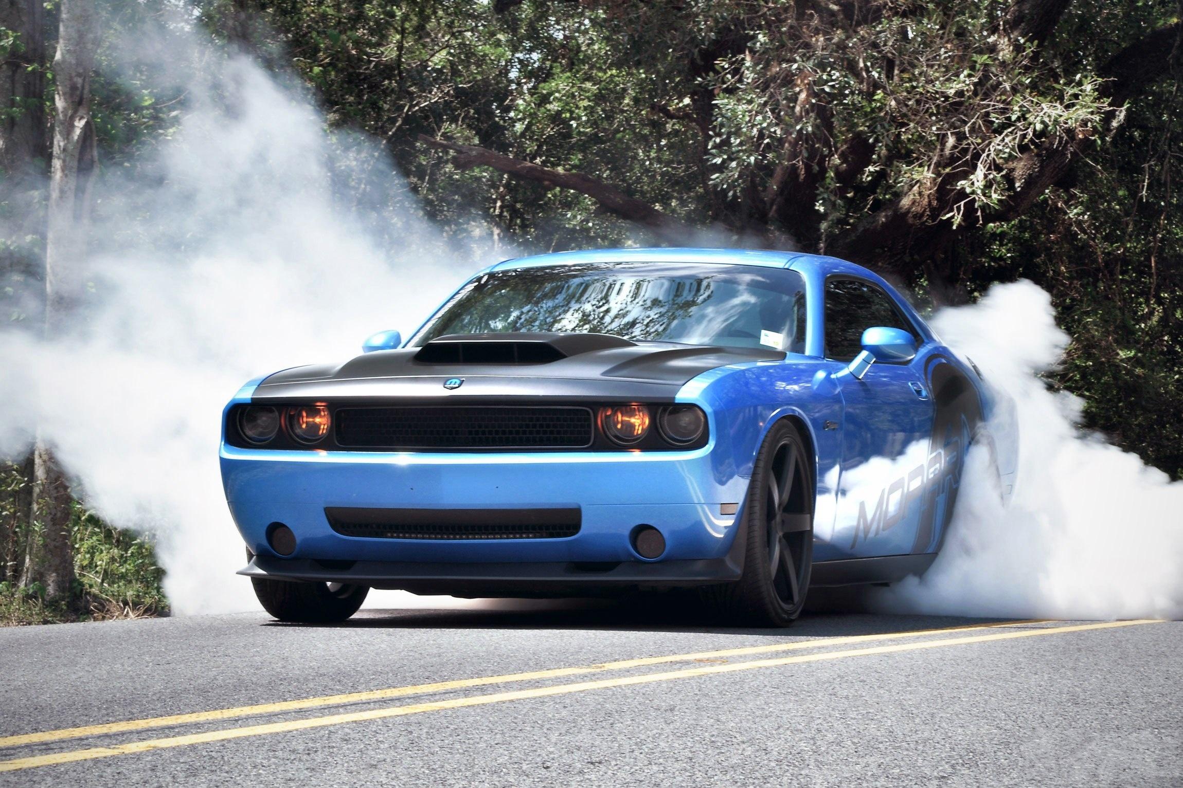 2300x1533 dodge, Challenger, Burnout, Smoke, Muscle cars Wallpaper HD / Desktop and Mobile Background