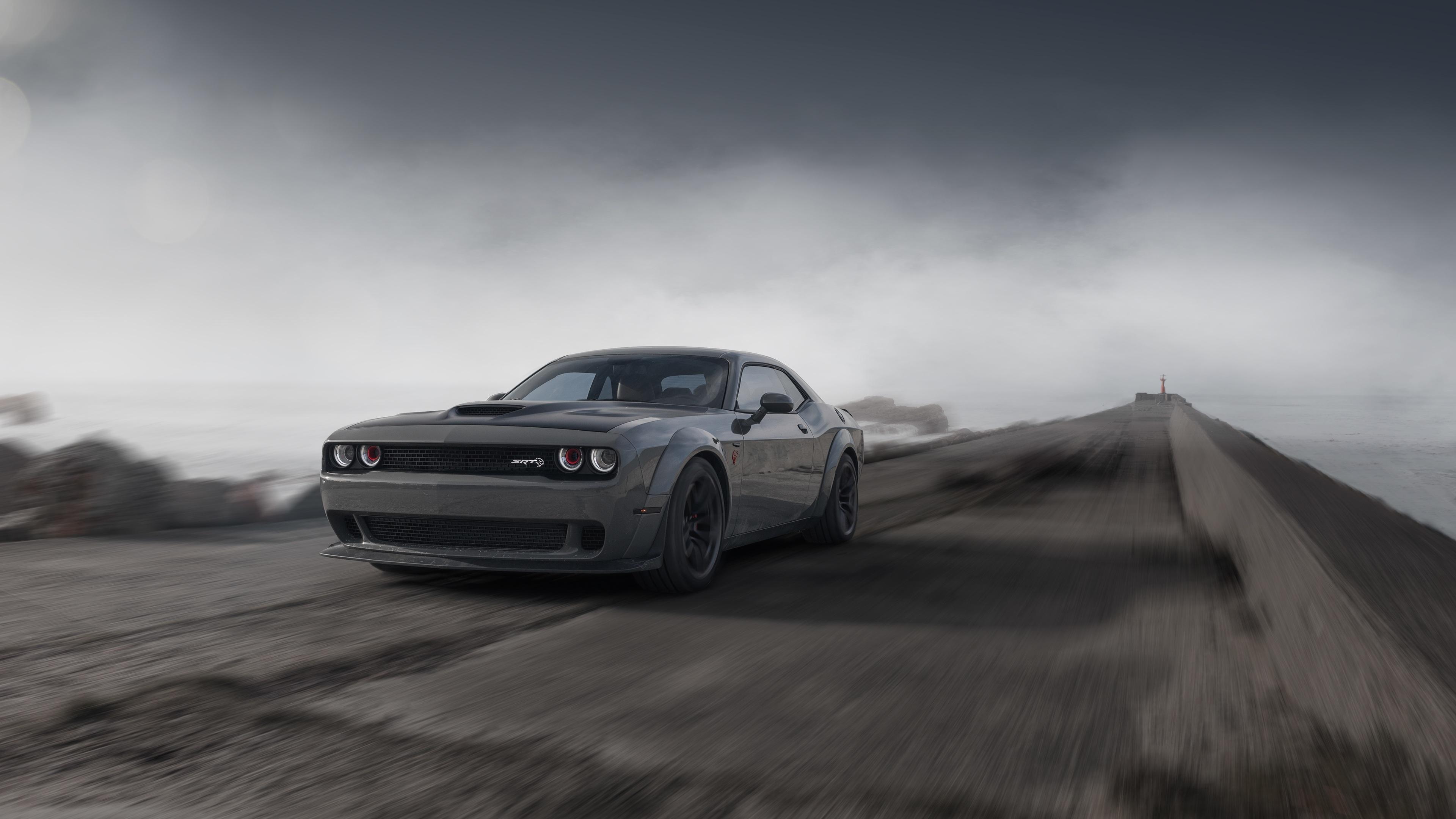 3840x2160 Wallpaper 4k Dodge Challenger Demon SRT Front Wallpaper