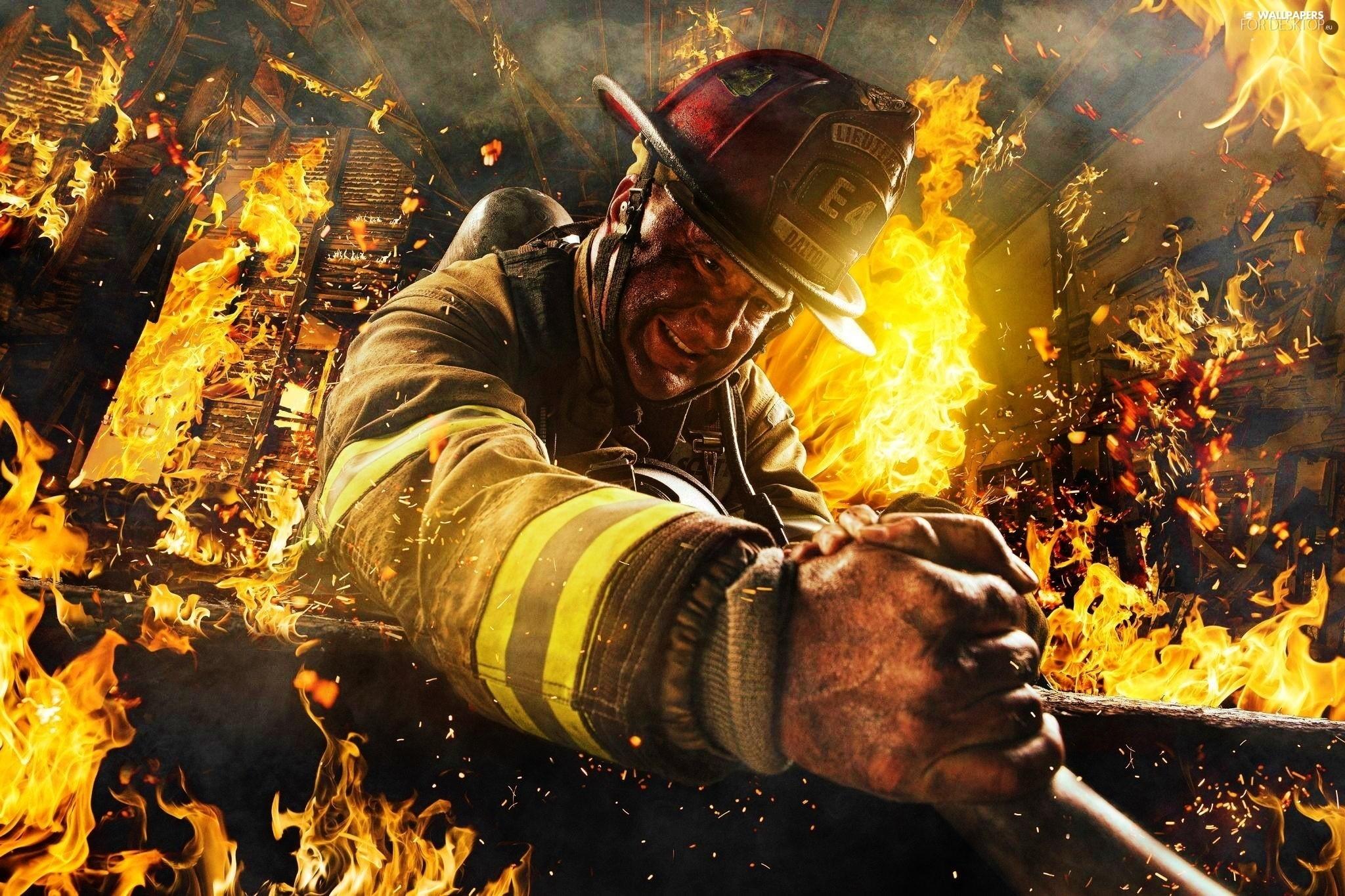 2048x1365 Firefighter Background