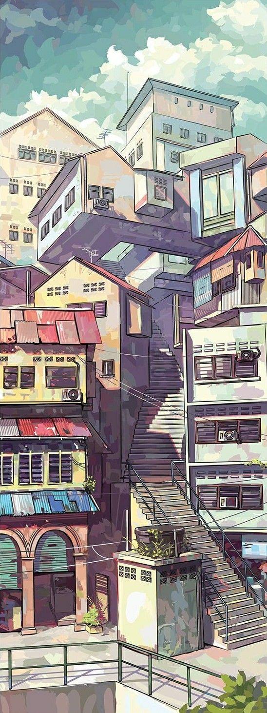 548x1461 Anime Environment. Anime scenery wallpaper, Scenery wallpaper, Anime scenery