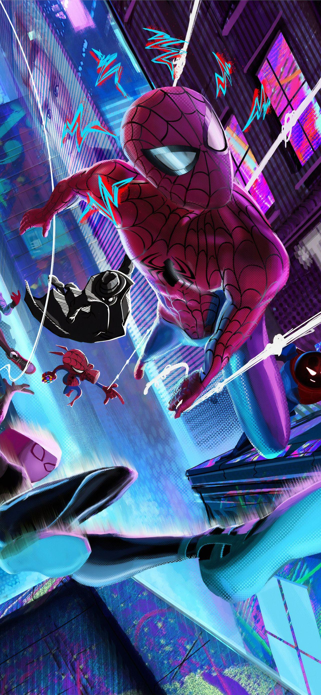 Miles Morales Spider-Gwen Spider-Man: Across the Spider-Verse 4K Wallpaper  iPhone HD Phone #8830h