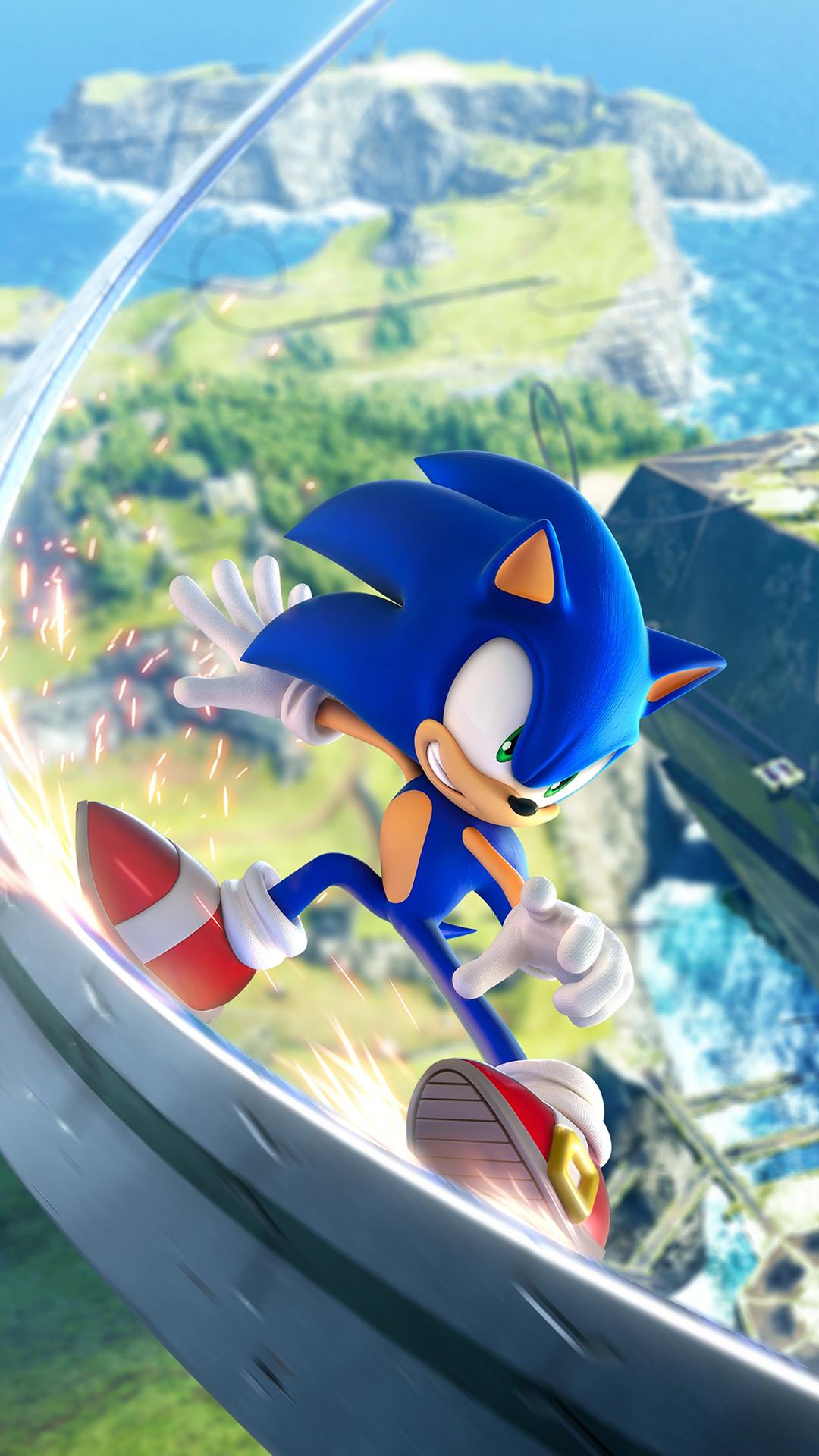 1080x1920 Sonic Frontiers Artwork Wallpaper with Monocle