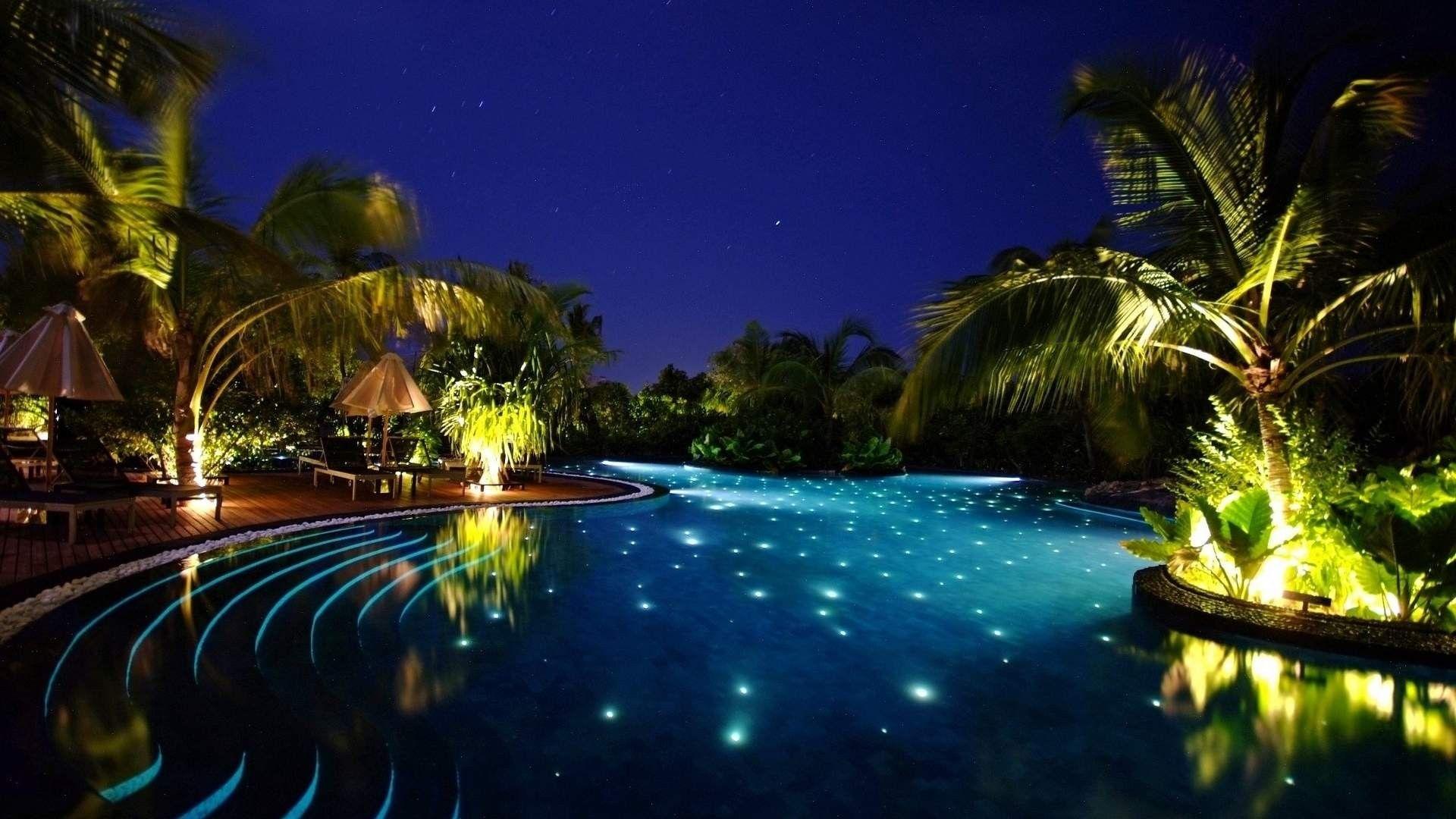 1920x1080 Night Beach Desktop Wallpaper 08896