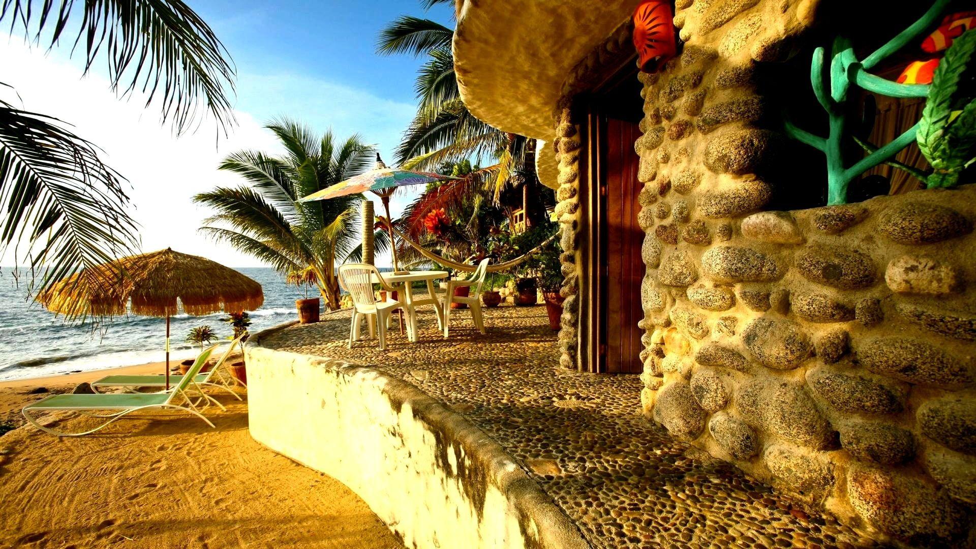 1920x1080 Beach Resort Desktop Wallpaper