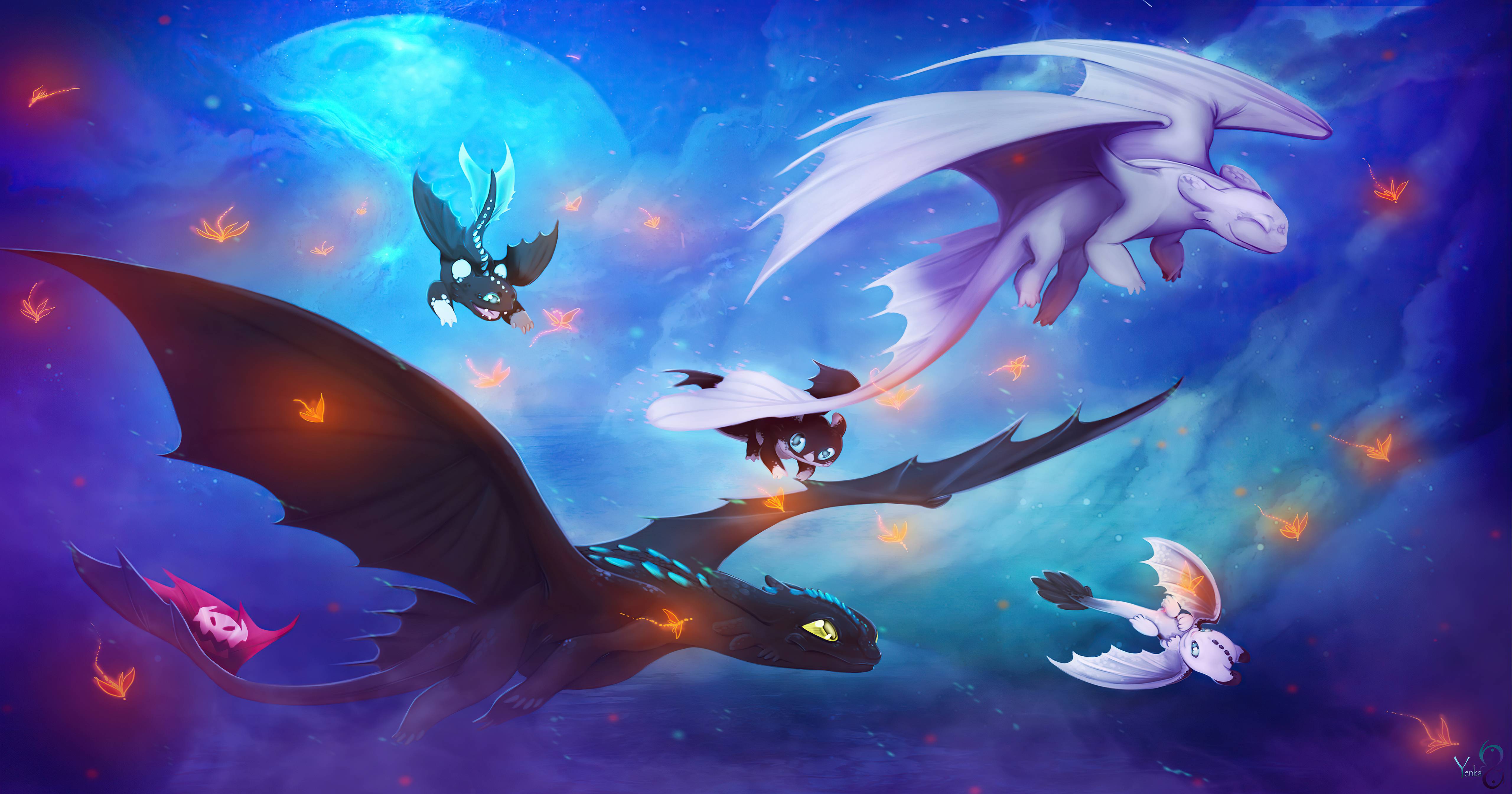 5120x2688 Toothless And His Family, HD Movies, 4k Wallpaper, Image, Background, Photo and Picture