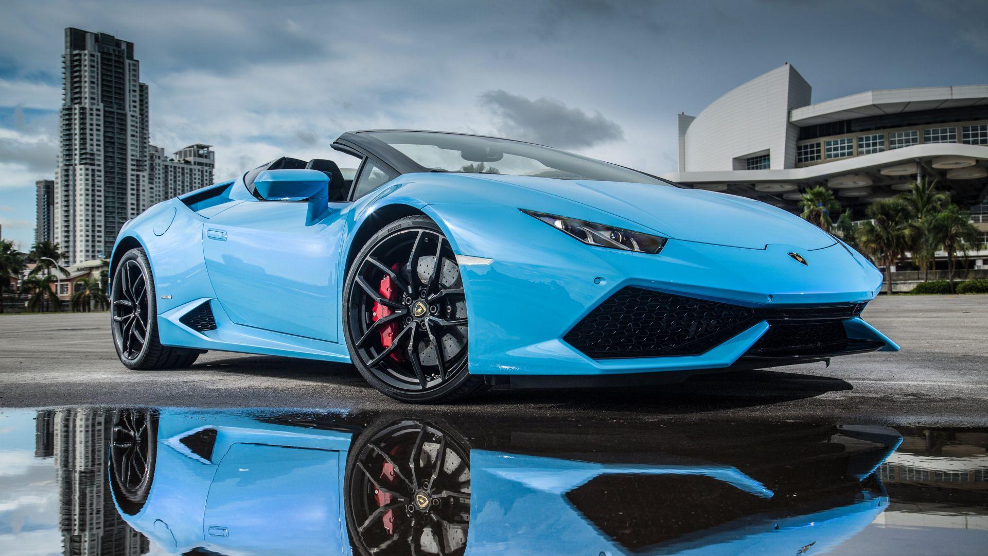 1920x1080 Desktop Wallpaper Lamborghini Huracan, Blue Sports Car, 4k, HD Image, Picture, Background, 0571ee