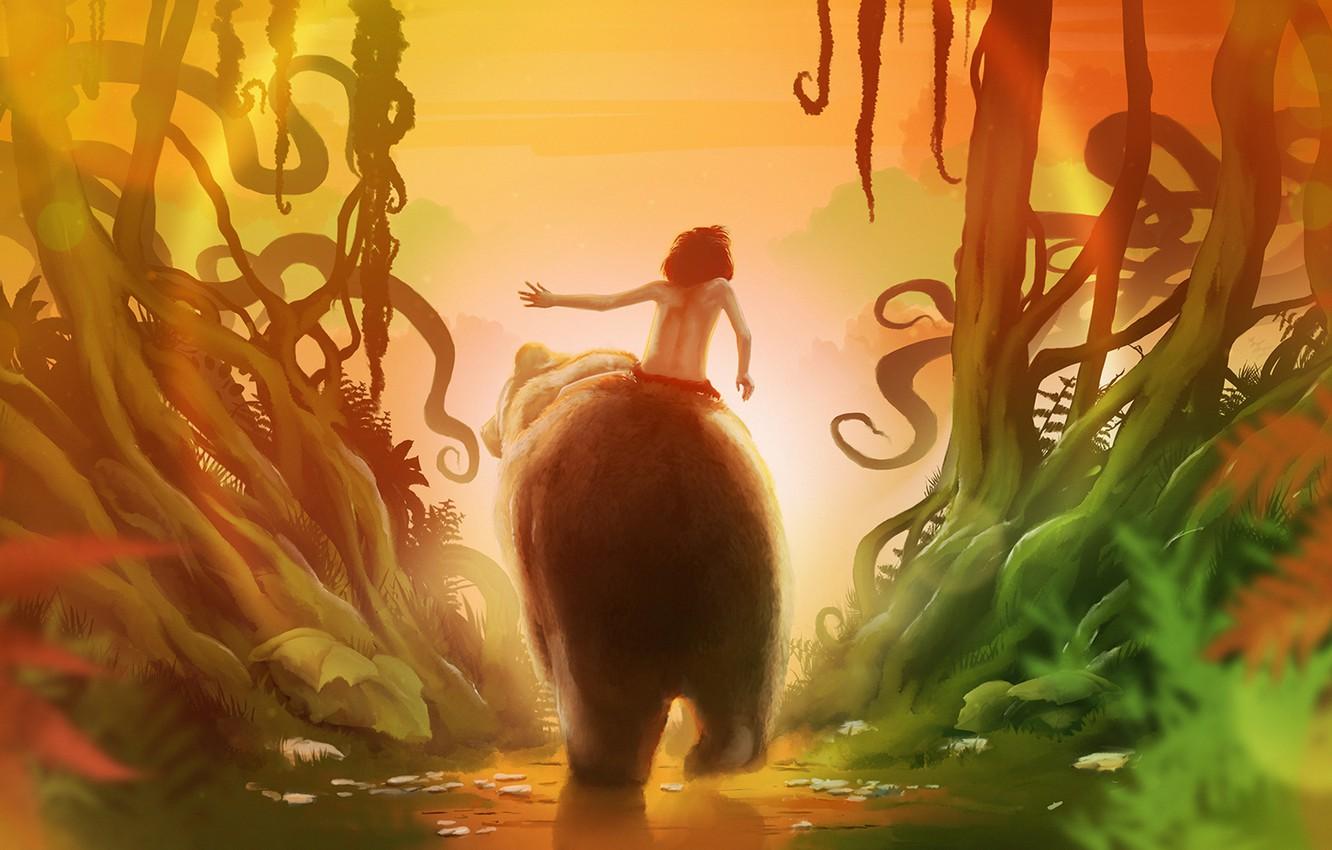 1332x850 Wallpaper Jungle, Fantasy, Good, Nature, Clouds, Art, Sunset, The, Family, Dawn, Wild, year, Boy, Kid, EXCLUSIVE, Walt Disney Picture image for desktop, section фильмы