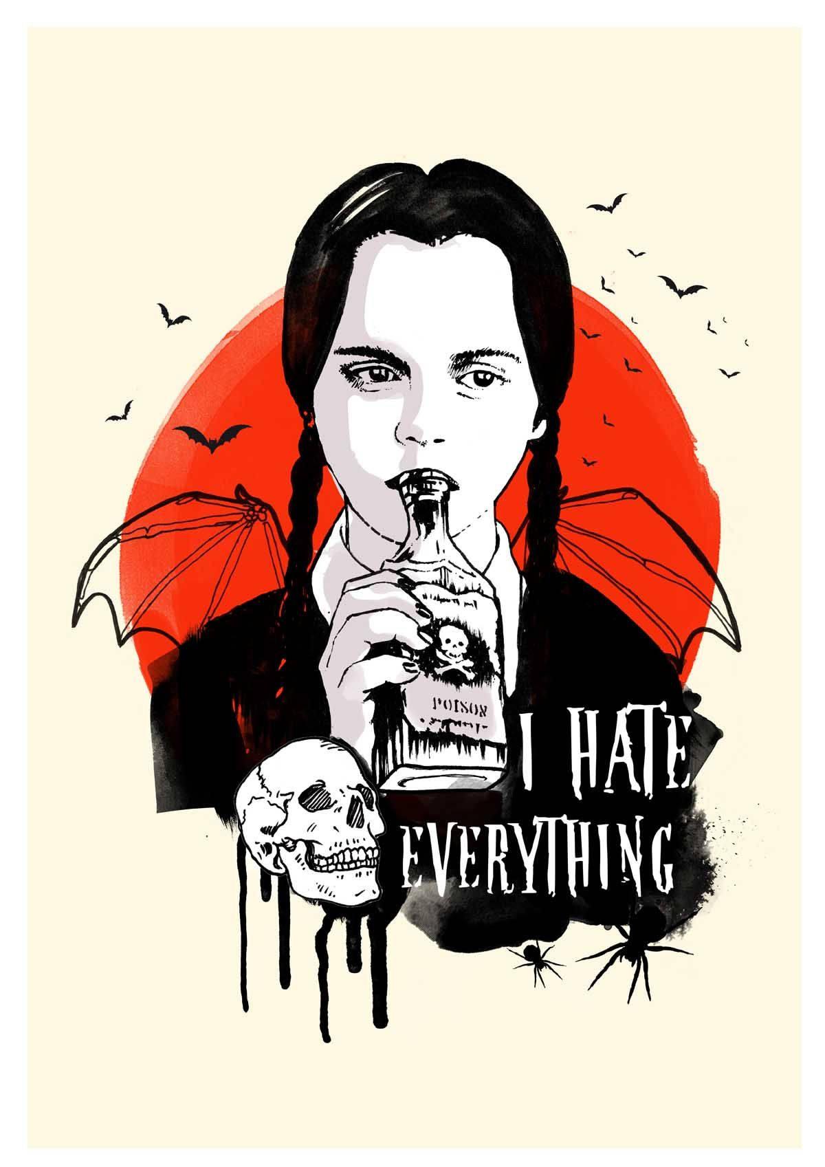 1200x1697 Download The Addams Family Wednesday Art Wallpaper