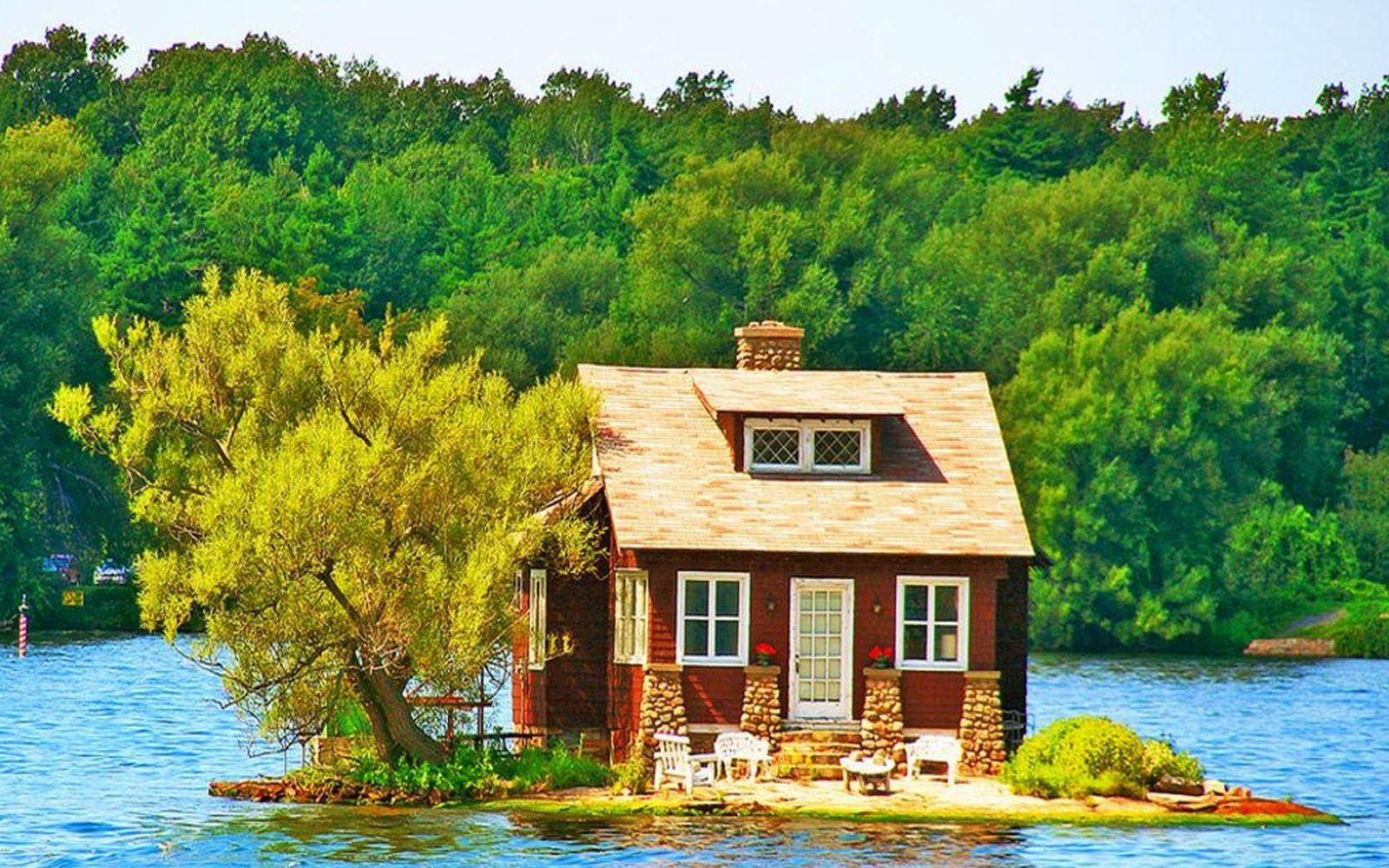 1600x1000 Little House At The Lake Wallpaper