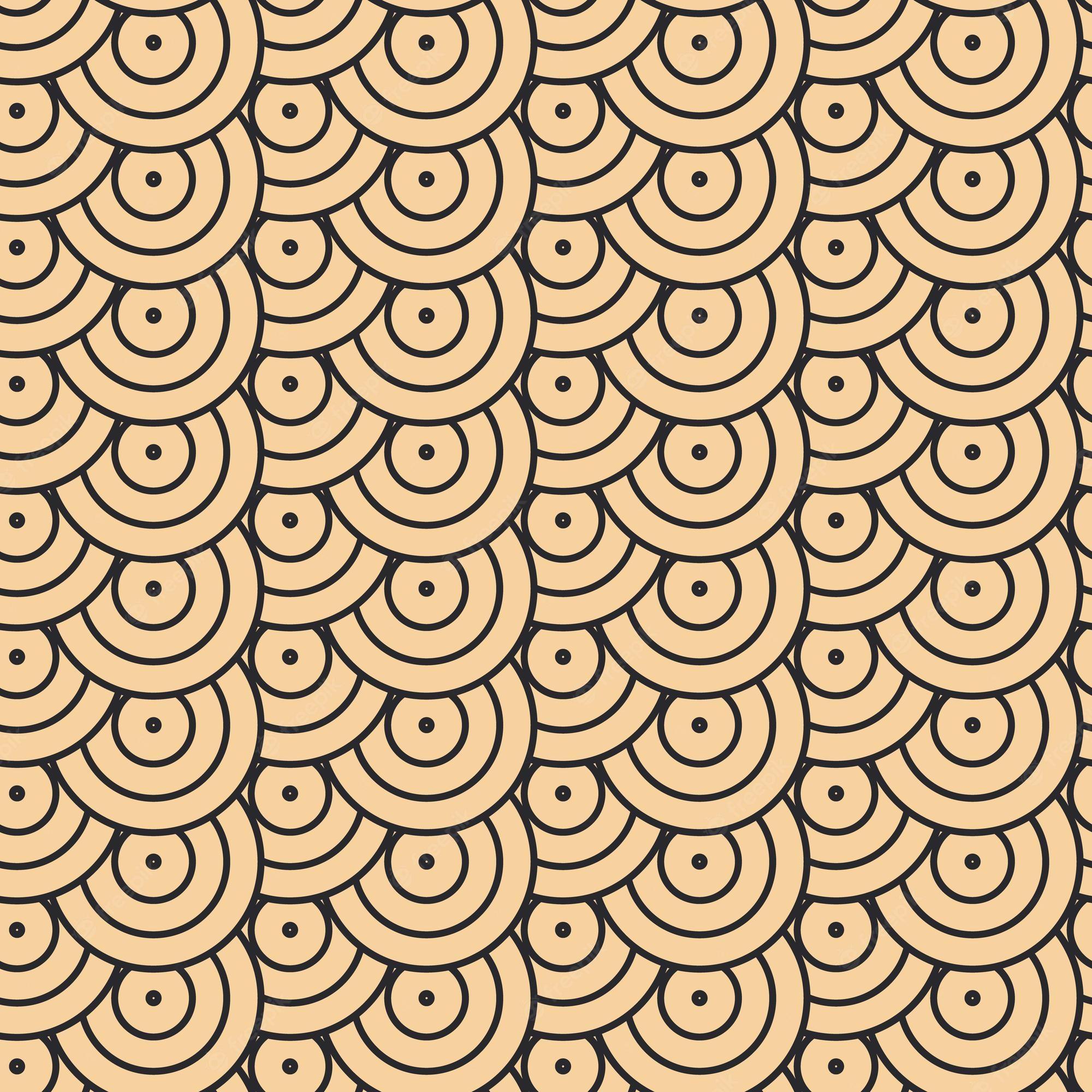 2000x2000 Premium Vector. Modern vector pattern in japanese style. geometric black patterns on a gold background, circles in the sand. modern illustrations for wallpaper, flyers, covers, banners, minimalistic ornaments