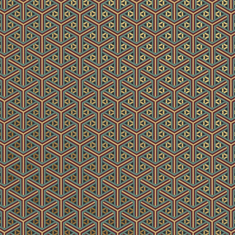 1000x1000 Geometric Home Wallpaper. Japanese Lattice. Bradbury & Bradbury