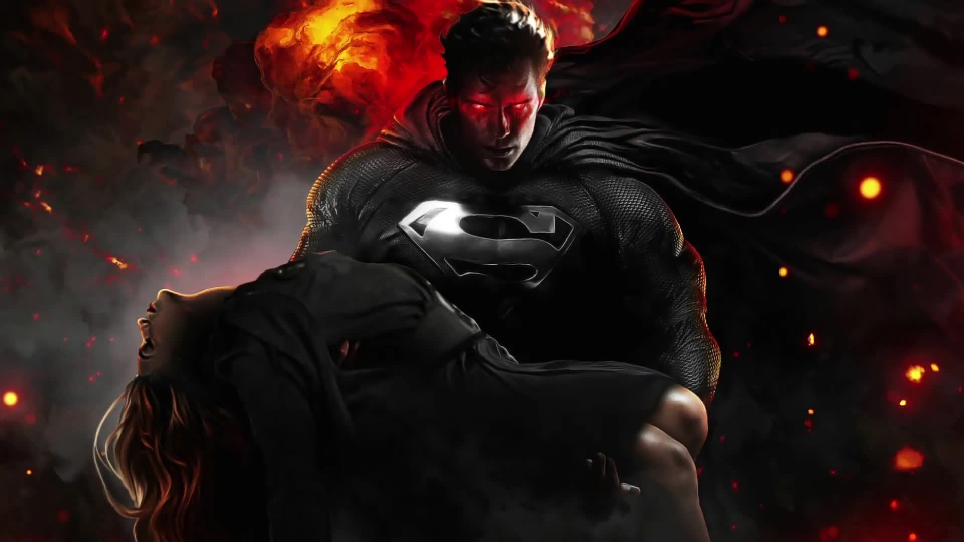 1920x1080 Dark Superman / Justice League Desktop Wallpaper