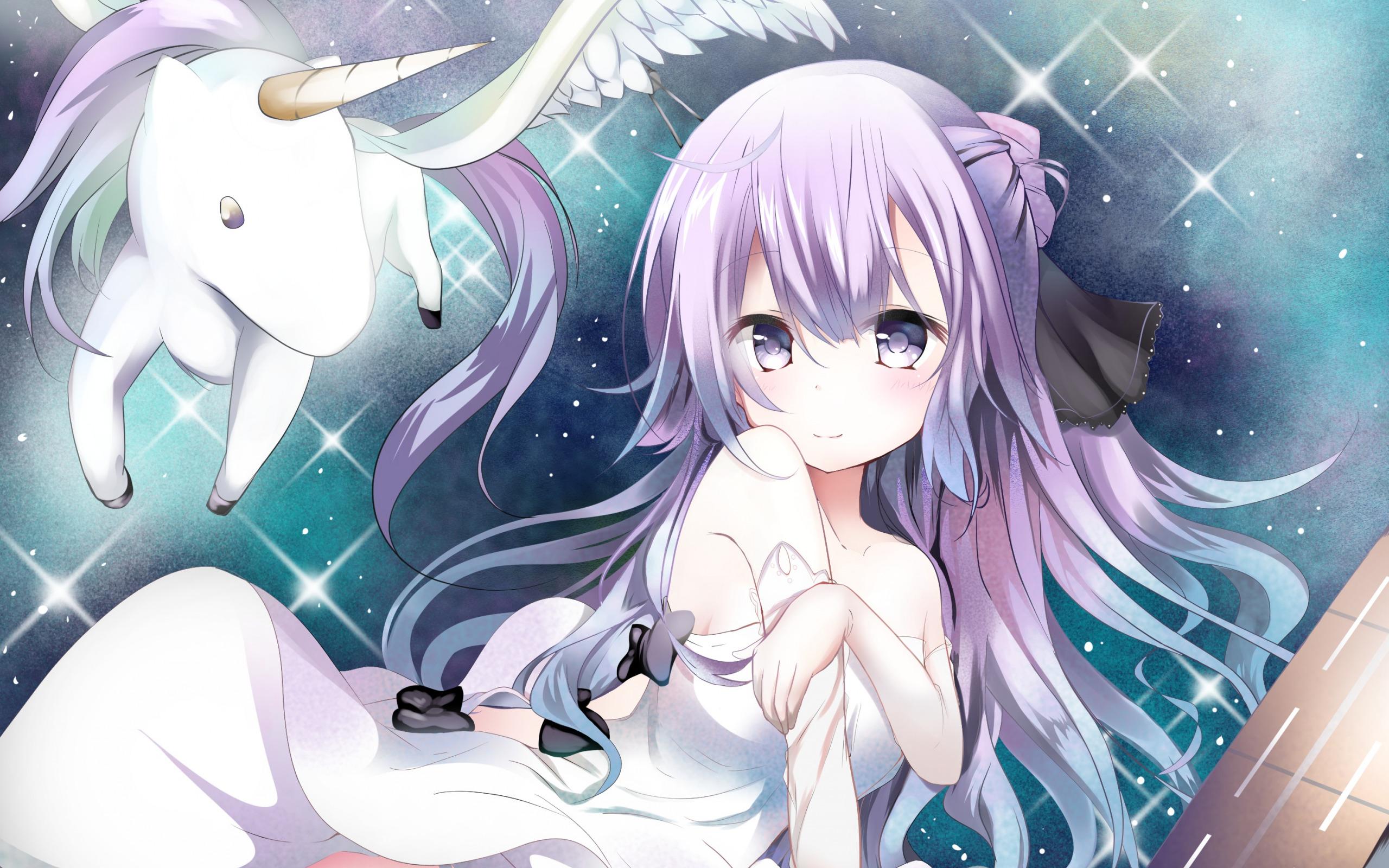 2560x1600 Download wallpaper anime, unicorn, girl, azur lane, hms unicorn, section shonen in resolution 2560x1600