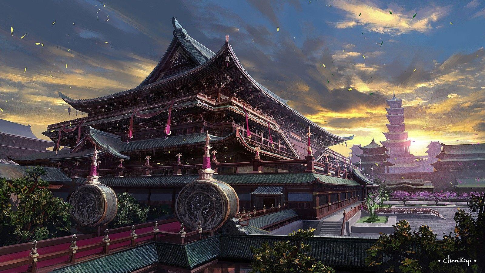 1600x900 Palace Artwork Xdr62. Fantasy Art Landscapes, Fantasy Landscape, Fantasy City