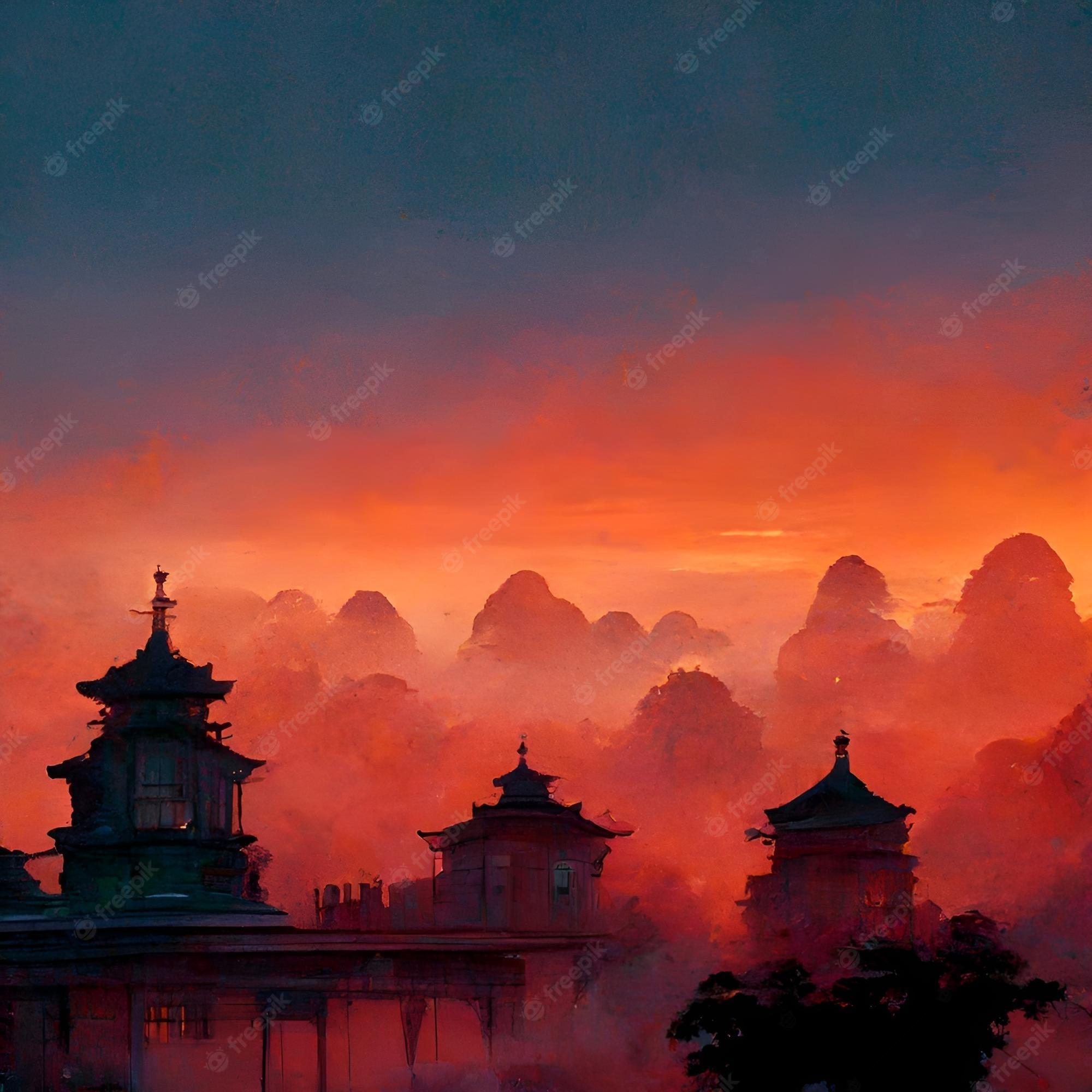 2000x2000 Premium Photo. Chinese palace architecture cultural building