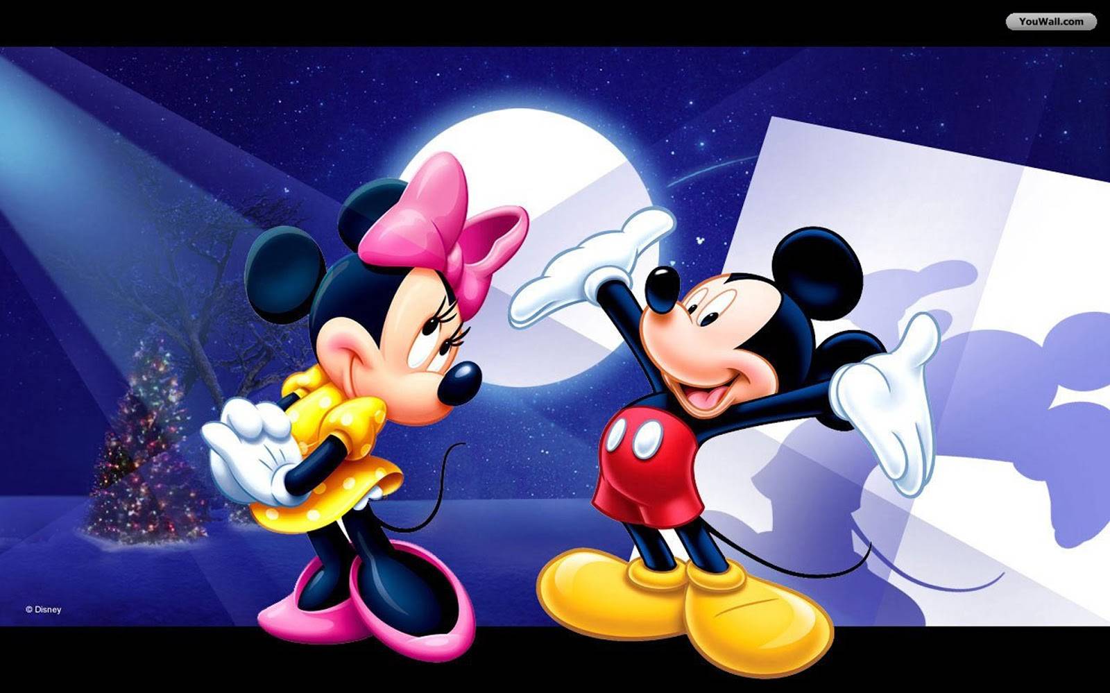 1600x999 Hình nền chuột Mickey và Minnie