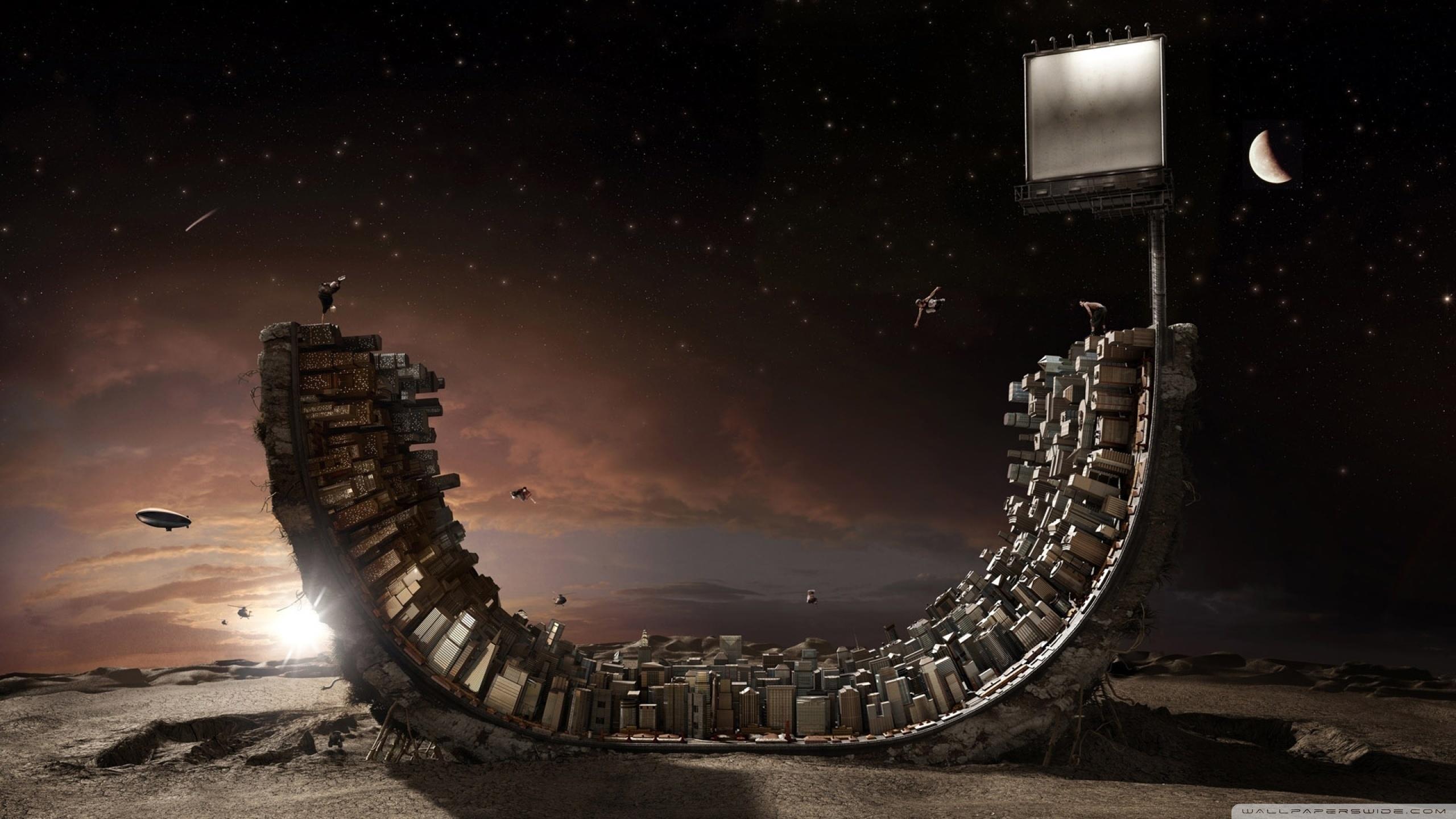 2560x1440 Surreal Art Skateboard Ramp Ultra HD Desktop Background Wallpaper for 4K UHD TV : Tablet
