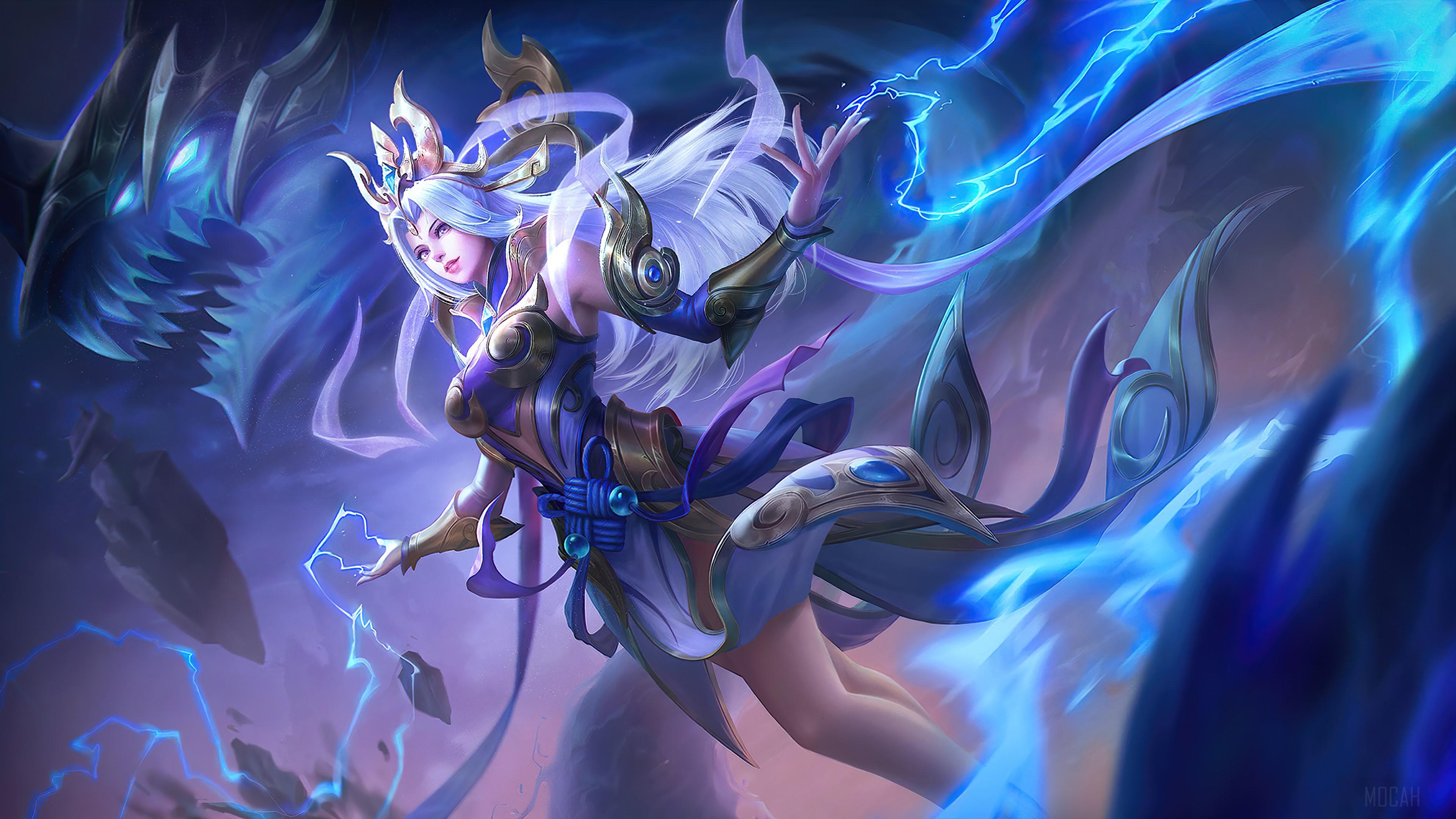 3840x2160 Selena, Karina, Gemini, Zodiac, Skin, Mobile Legends Bang Bang, ML, MLBB, Video Game 4k Gallery HD Wallpaper
