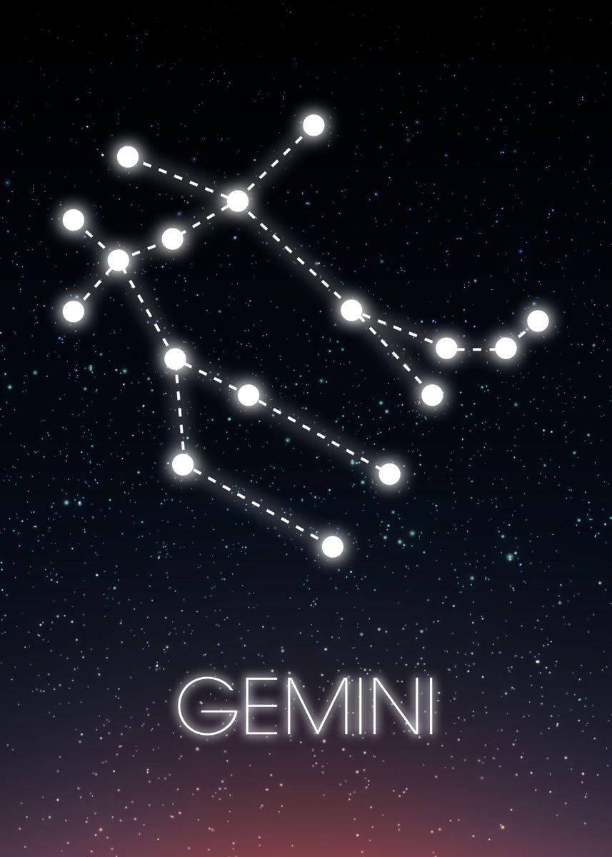 857x1200 Gemini Constellation' Poster