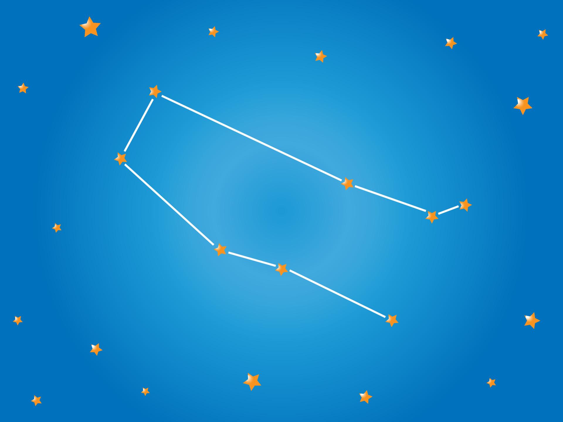 1920x1440 Gemini constellation stars in outer space. Zodiac Sign Gemini constellation lines. Vector illustration