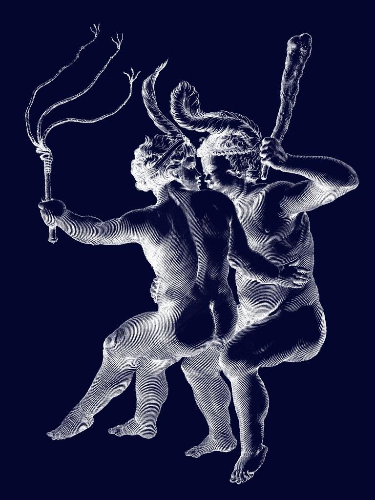 768x1024 Gemini Wallpaper. Mythological figure as a constellation, b