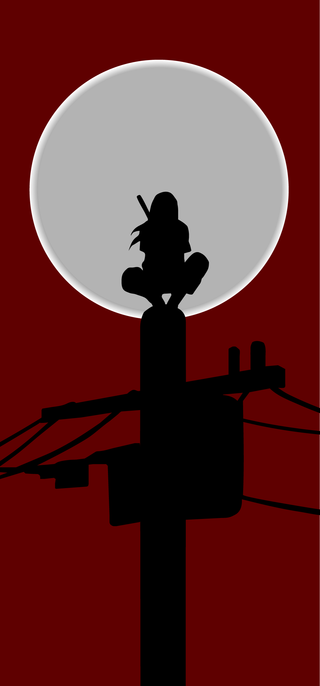 1049x2250 Minimalist Itachi wallpaper I vectorised, fits good as a phone background too