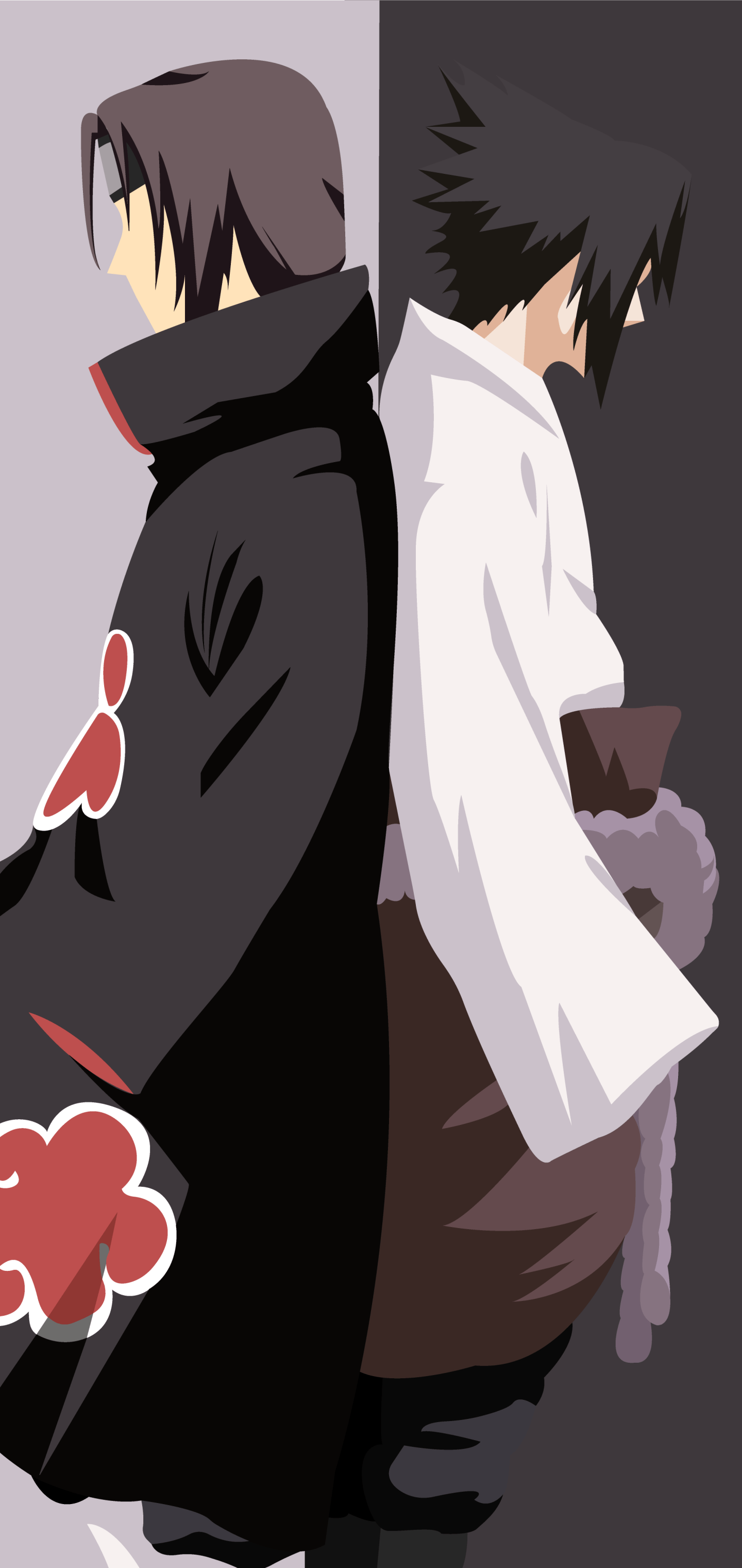 1440x3040 Wallpaper / Anime Naruto Phone Wallpaper, Itachi Uchiha, Sasuke Uchiha, Minimalist, 1440x3040 free download